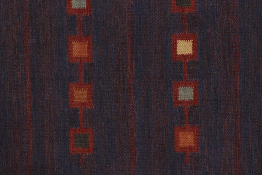 Scandinavian Geometric Flatweave Rug