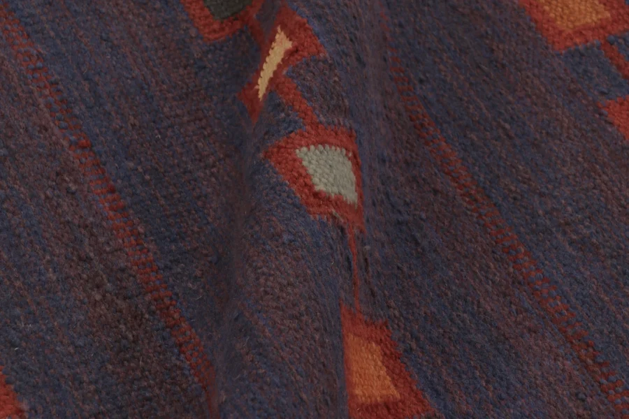 Scandinavian Geometric Flatweave Rug