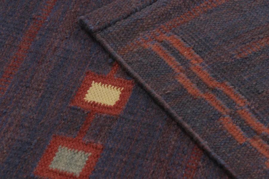 Scandinavian Geometric Flatweave Rug