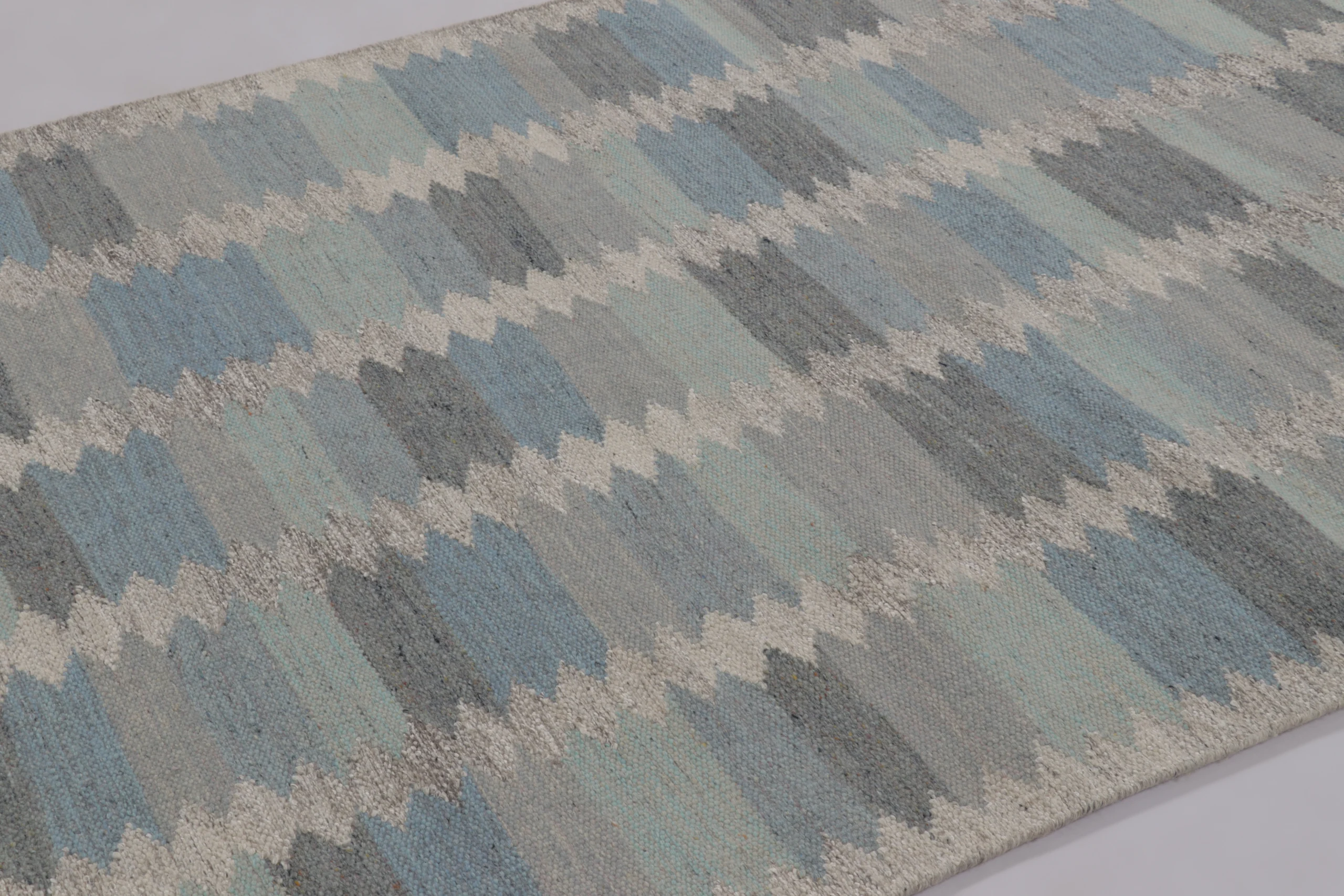 Scandinavian Geometric Flatweave Rug