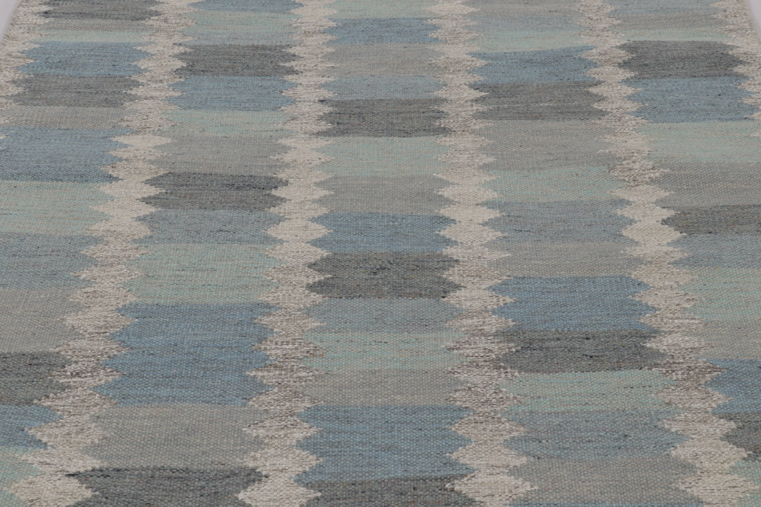 Scandinavian Geometric Flatweave Rug