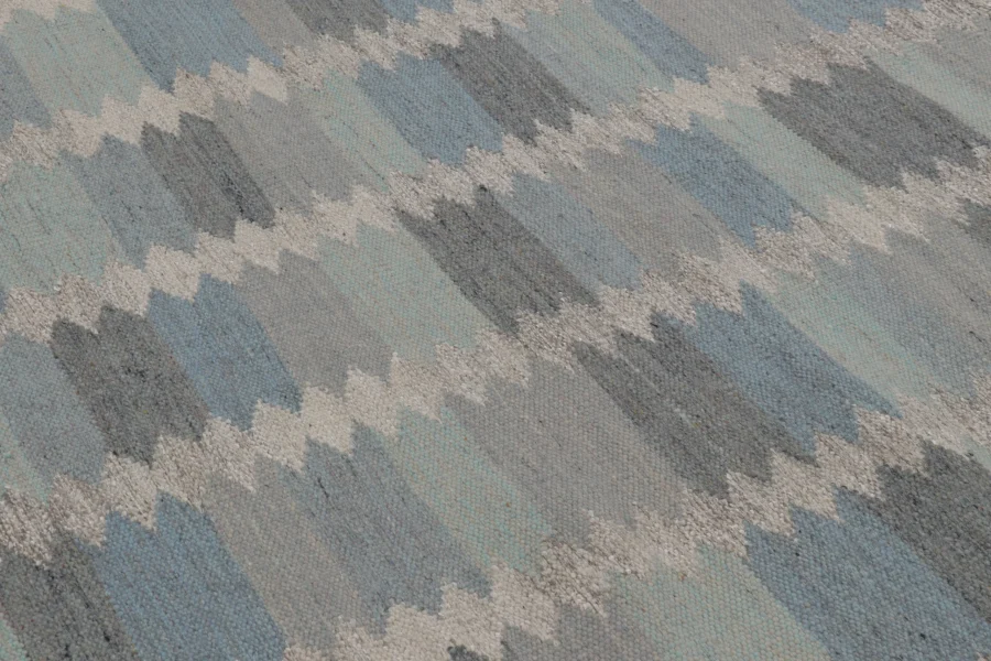 Scandinavian Geometric Flatweave Rug