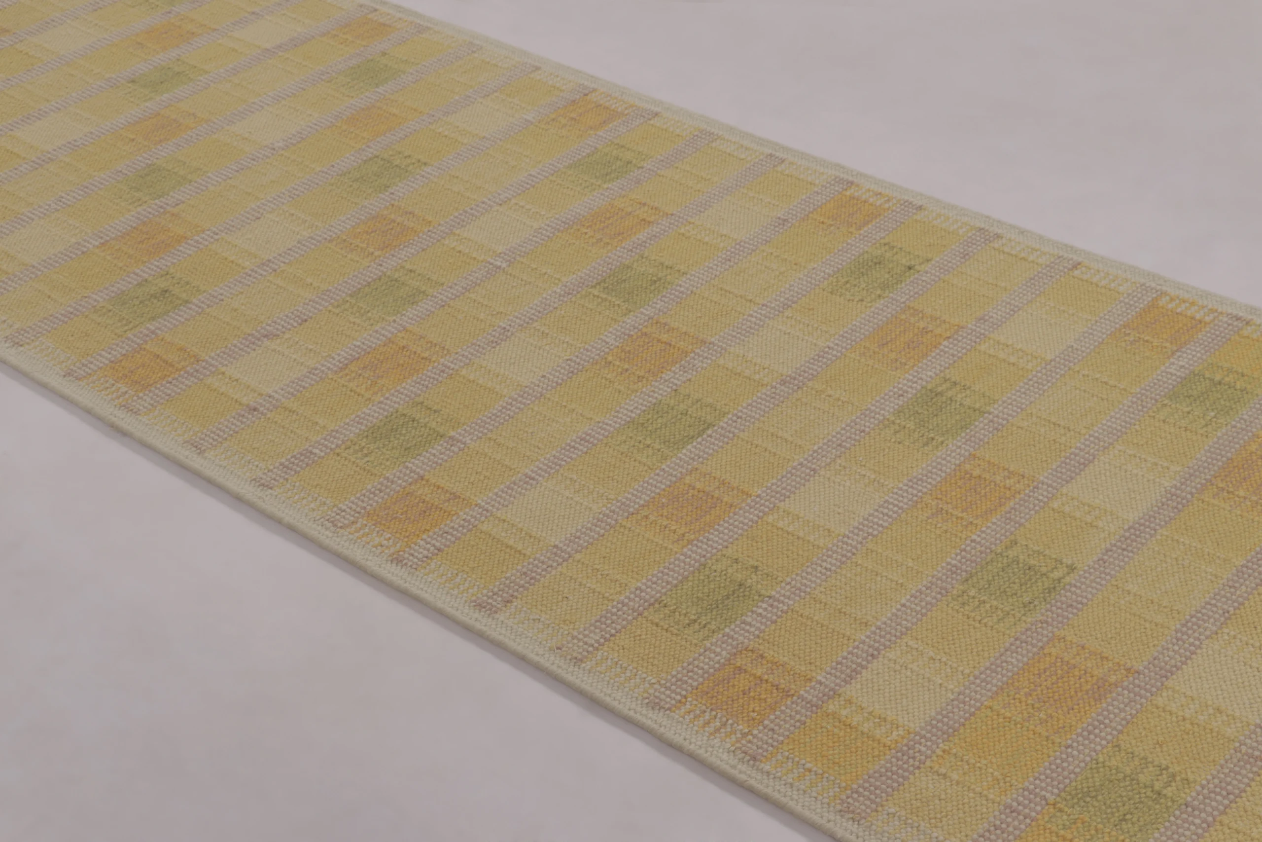 Scandinavian Geometric Flatweave Runner Rug