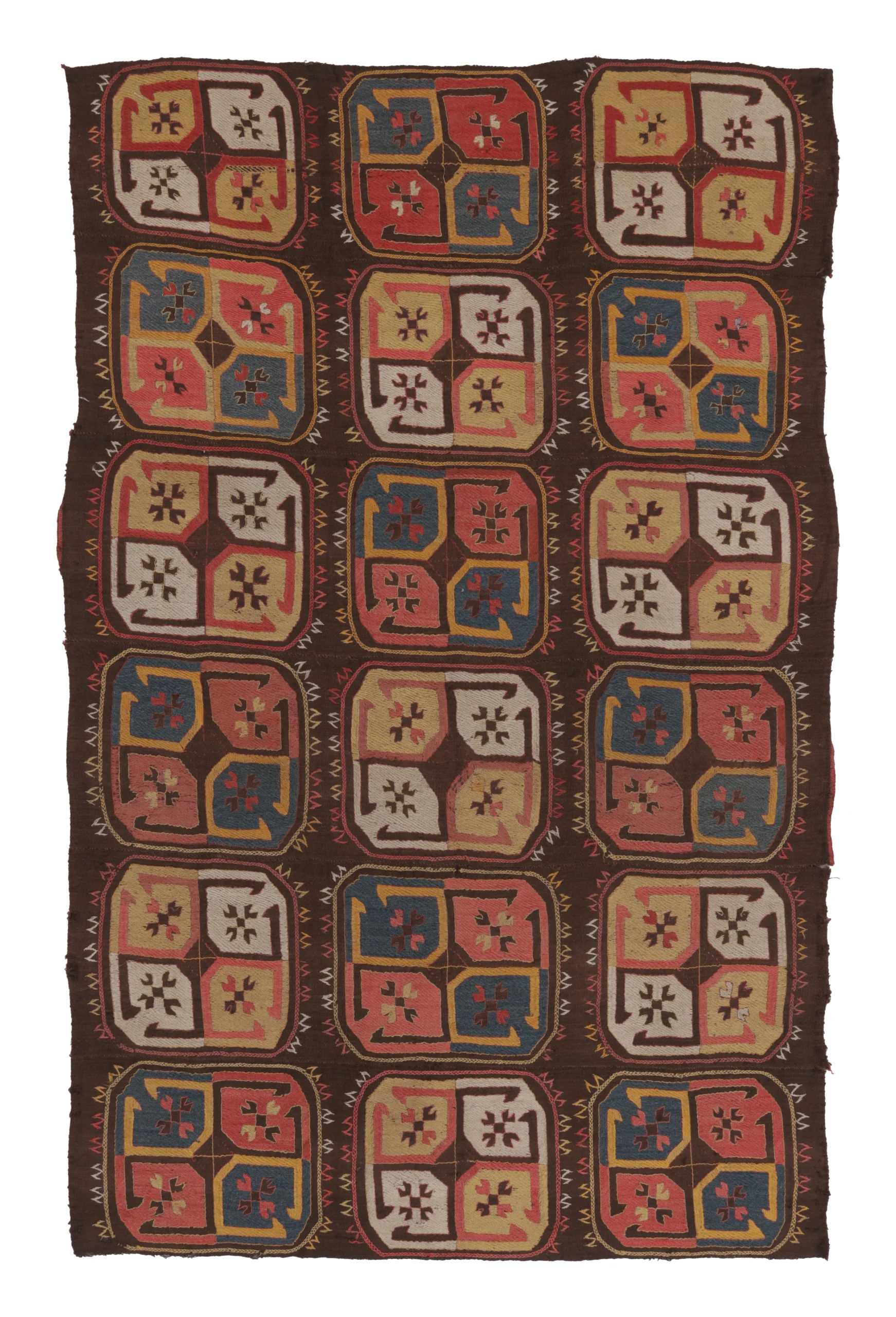 Antique Uzbek Embroidered Rug