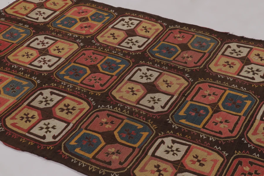 Antique Uzbek Embroidered Rug