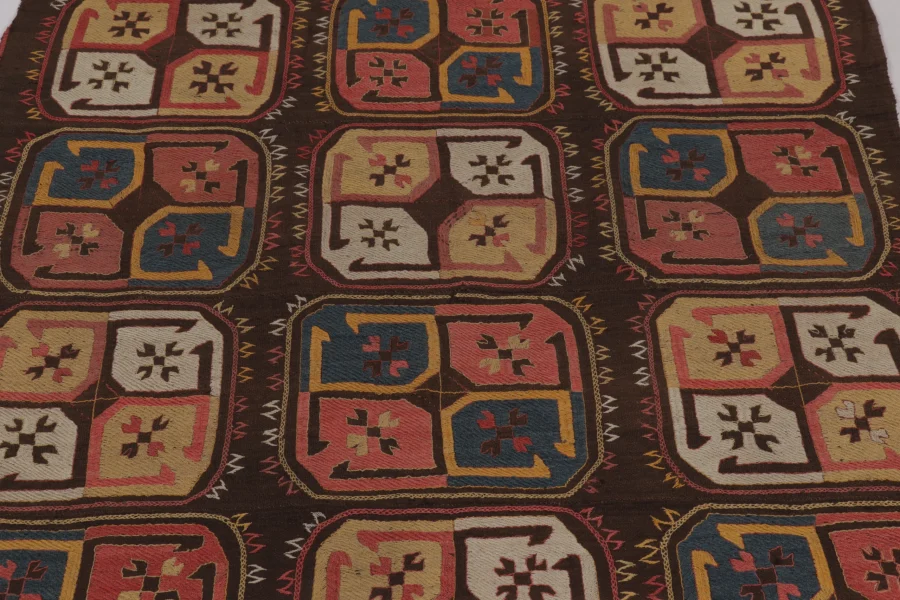 Antique Uzbek Embroidered Rug