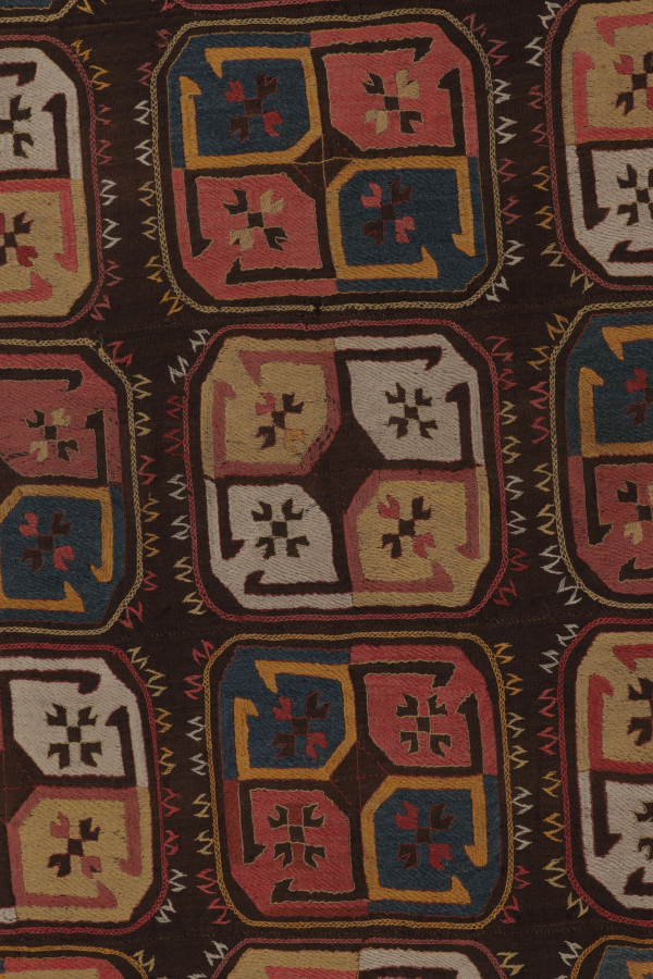 Antique Uzbek Embroidered Rug