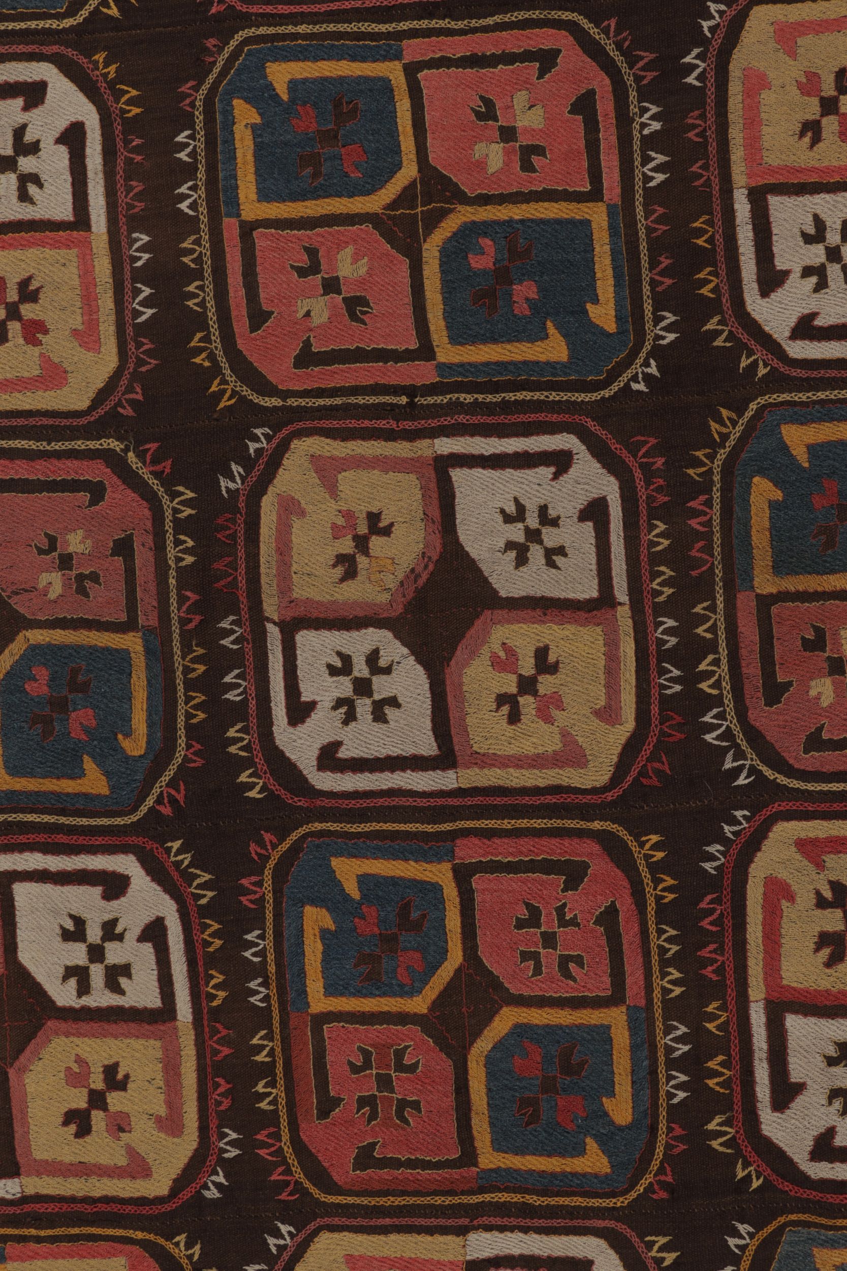 Antique Uzbek Embroidered Rug