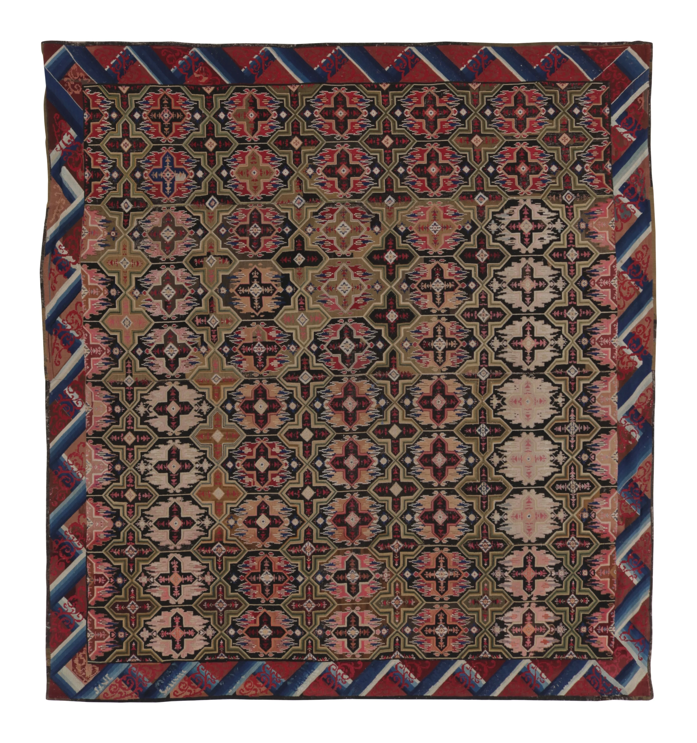 Antique English Needlepoint Rug