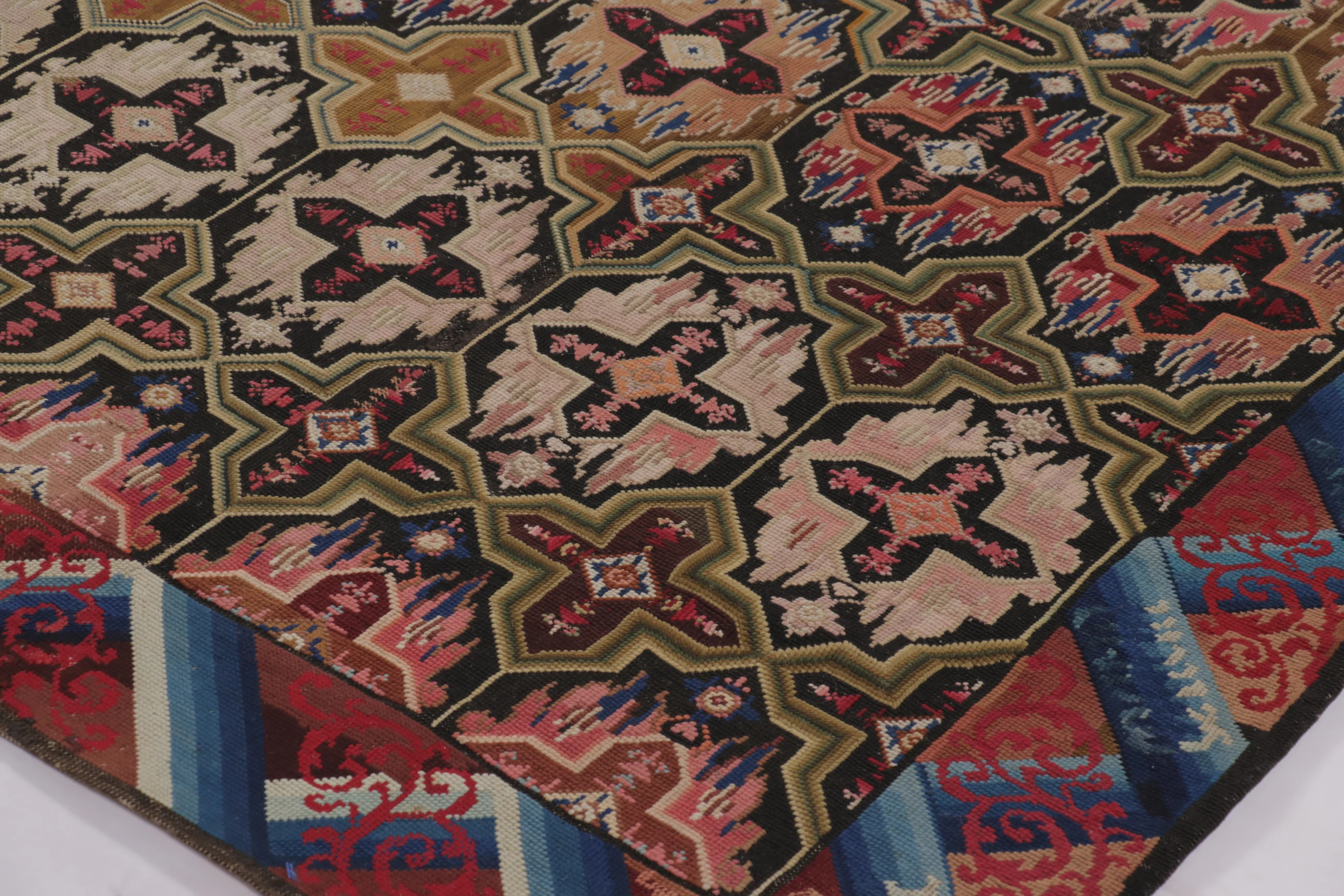 Antique English Needlepoint Rug