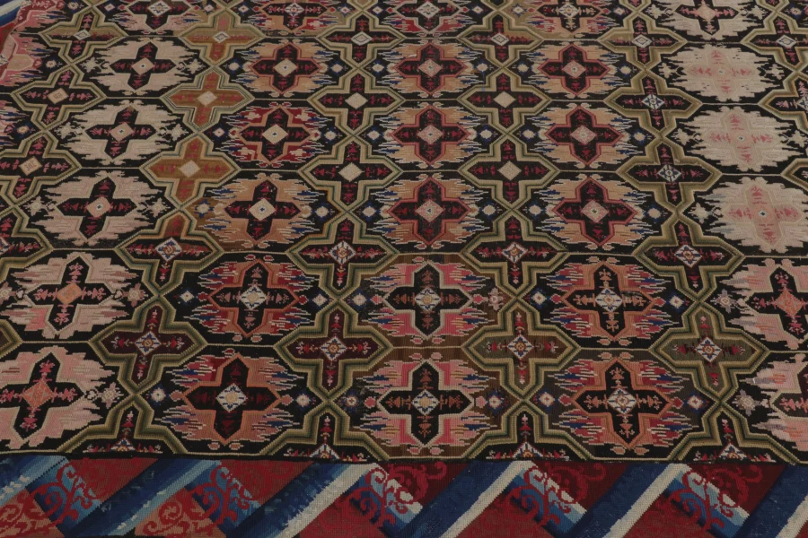 Antique English Needlepoint Rug