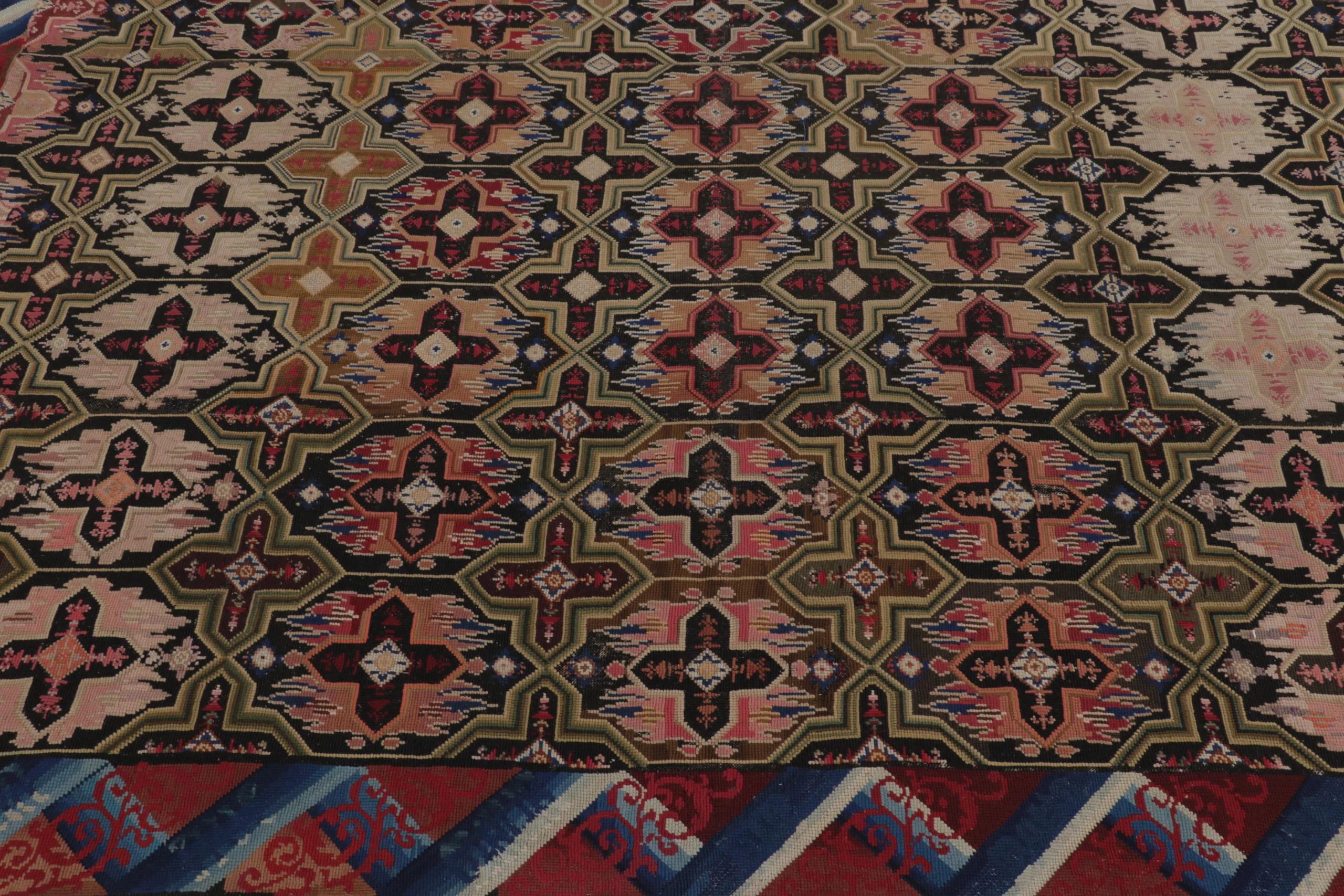 Antique English Needlepoint Rug