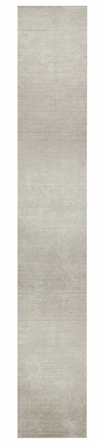Rug & Kilim’s Plain Contemporary Rug in Solid Silver and Off-White Tone-on-Tone