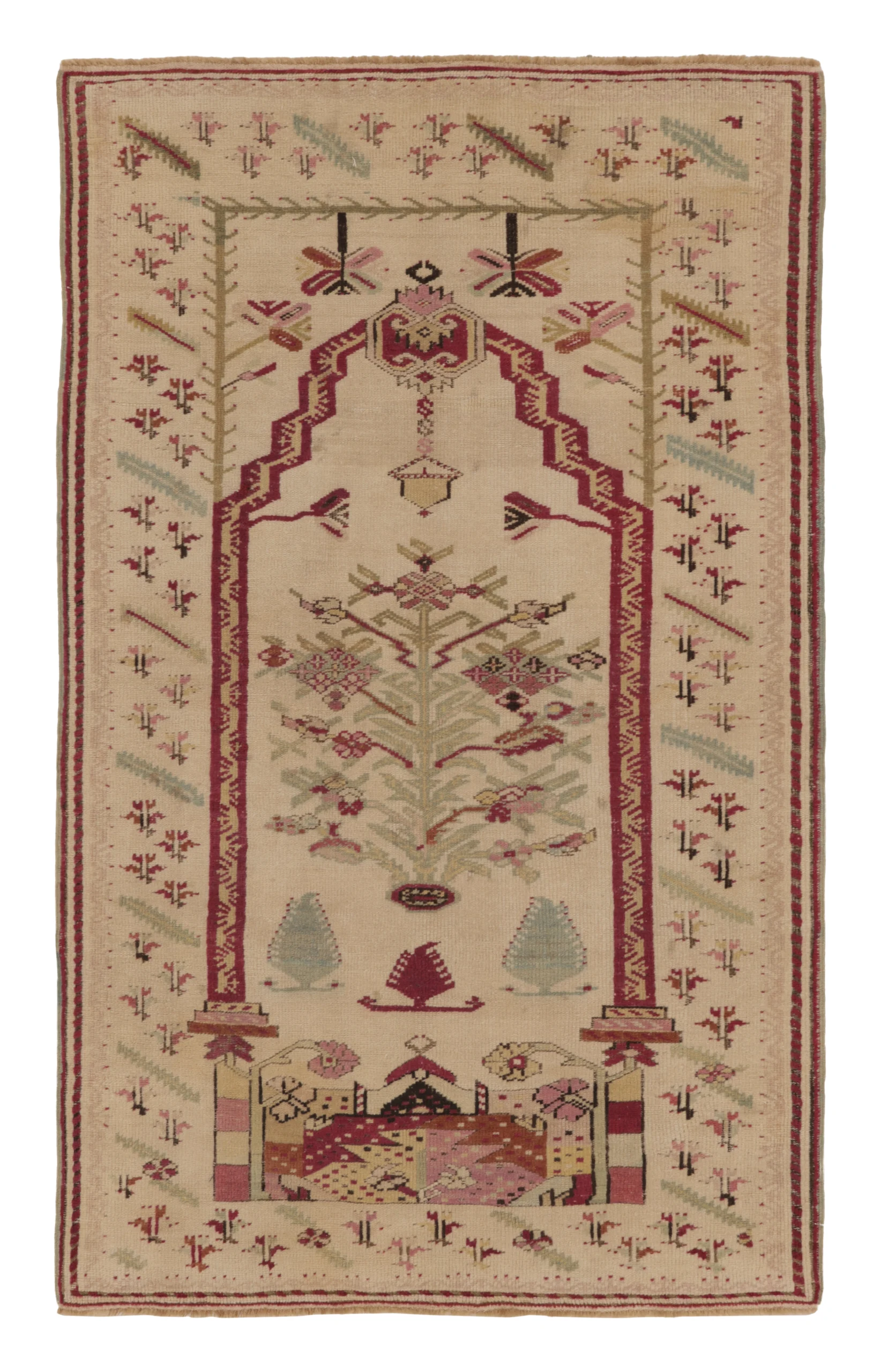 Antique Turkish Ghiordes Rug