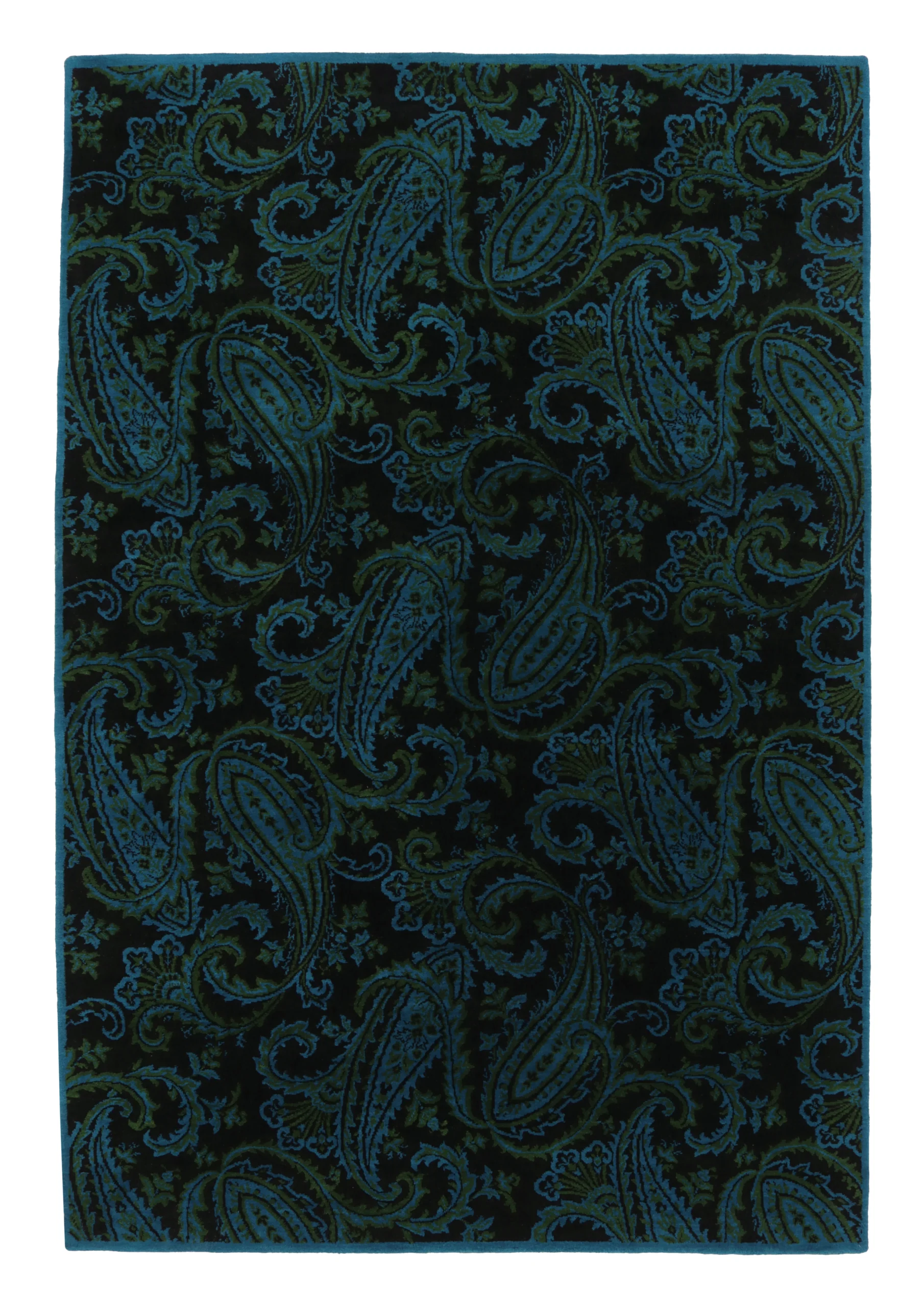 Modern Paisley Floral Rug