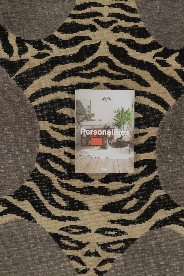 Modern Distressed Tiger Rug