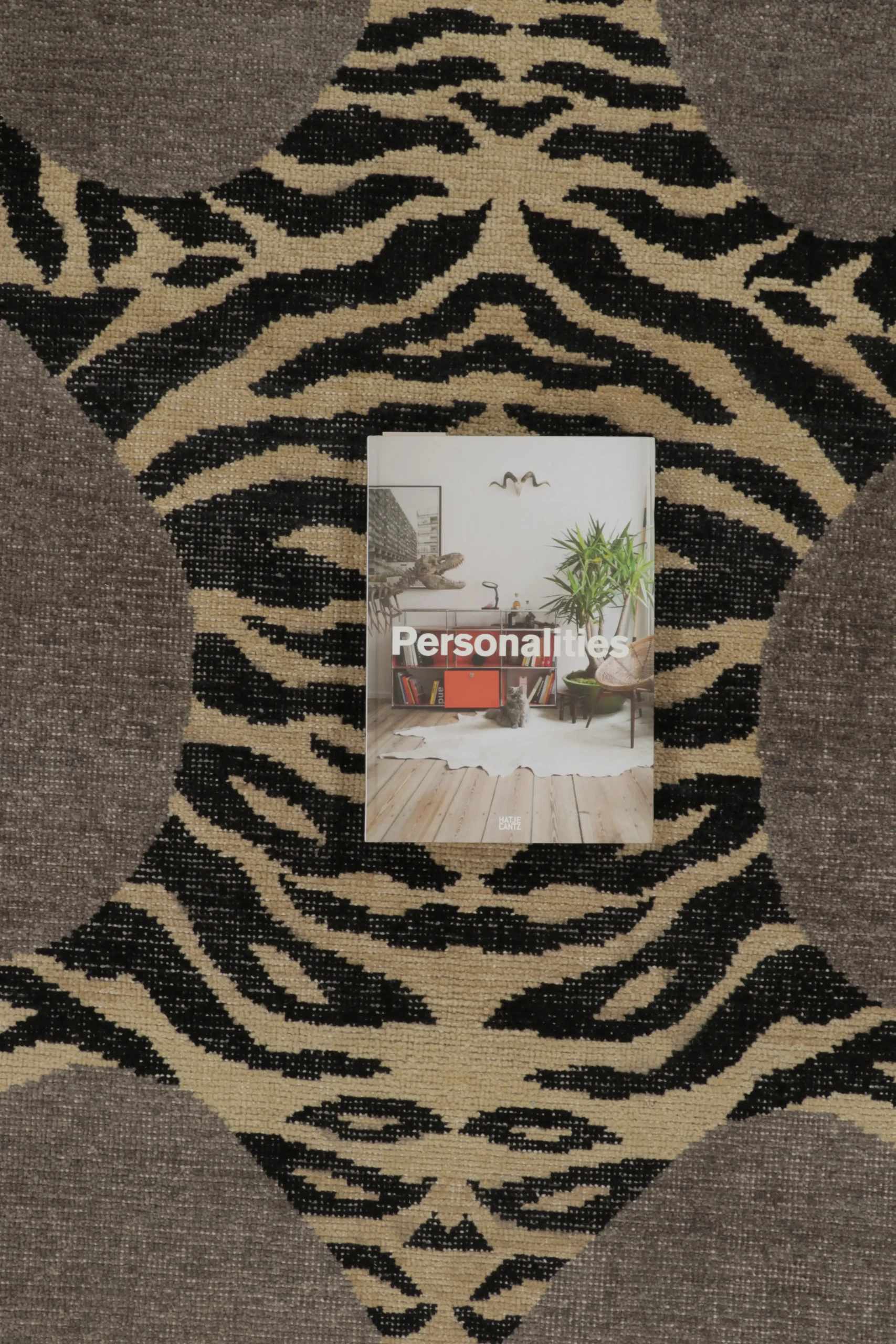 Modern Distressed Tiger Rug
