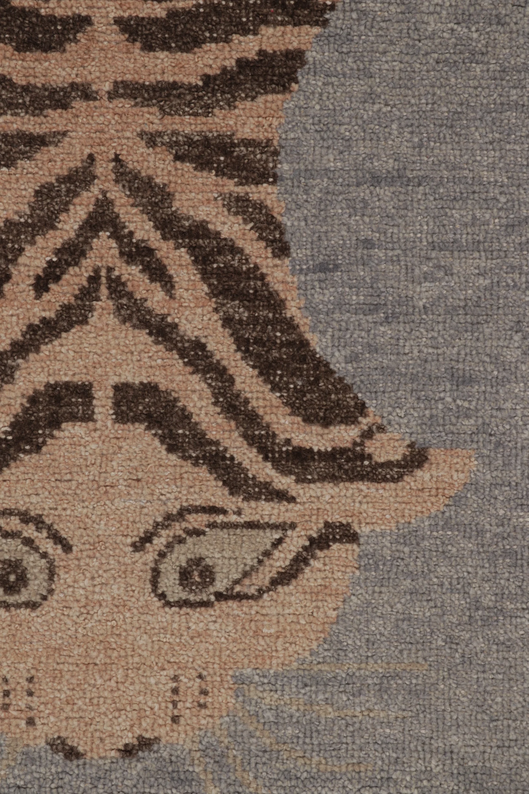 Modern Distressed Tiger Rug