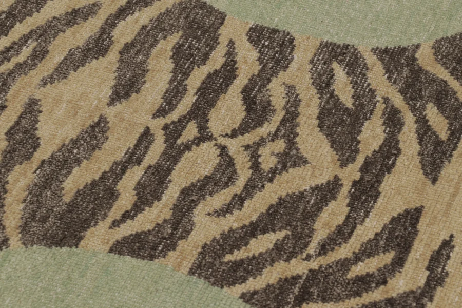 Modern Distressed Tiger Rug