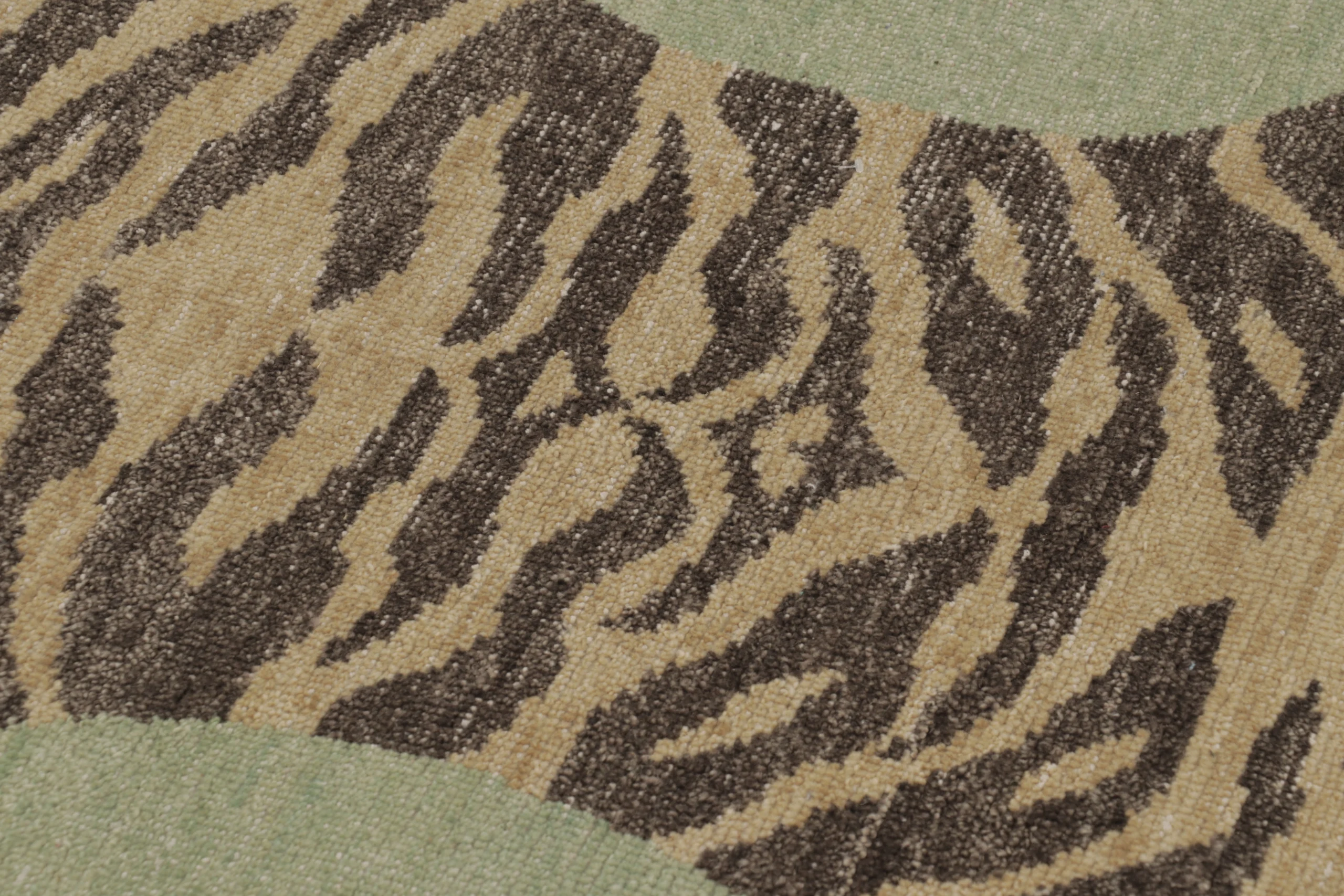 Modern Distressed Tiger Rug
