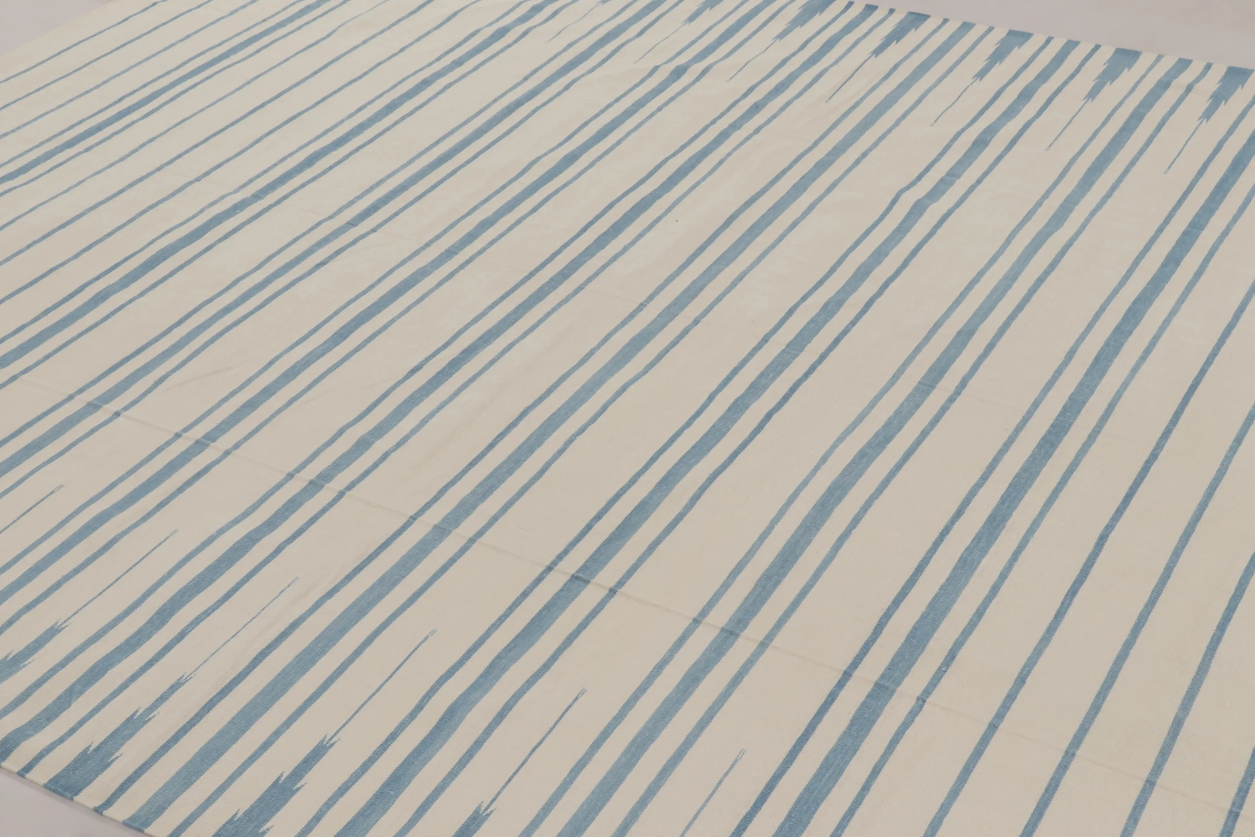 Contemporary Striped Dhurrie Flatweave Rug