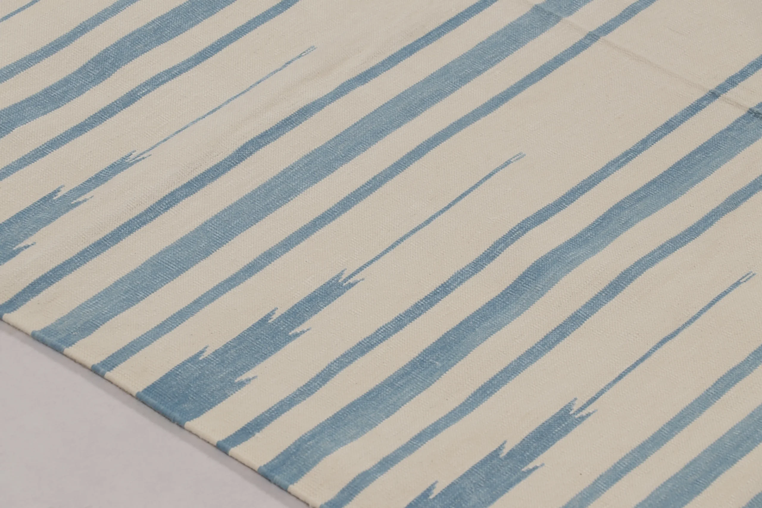 Contemporary Striped Dhurrie Flatweave Rug