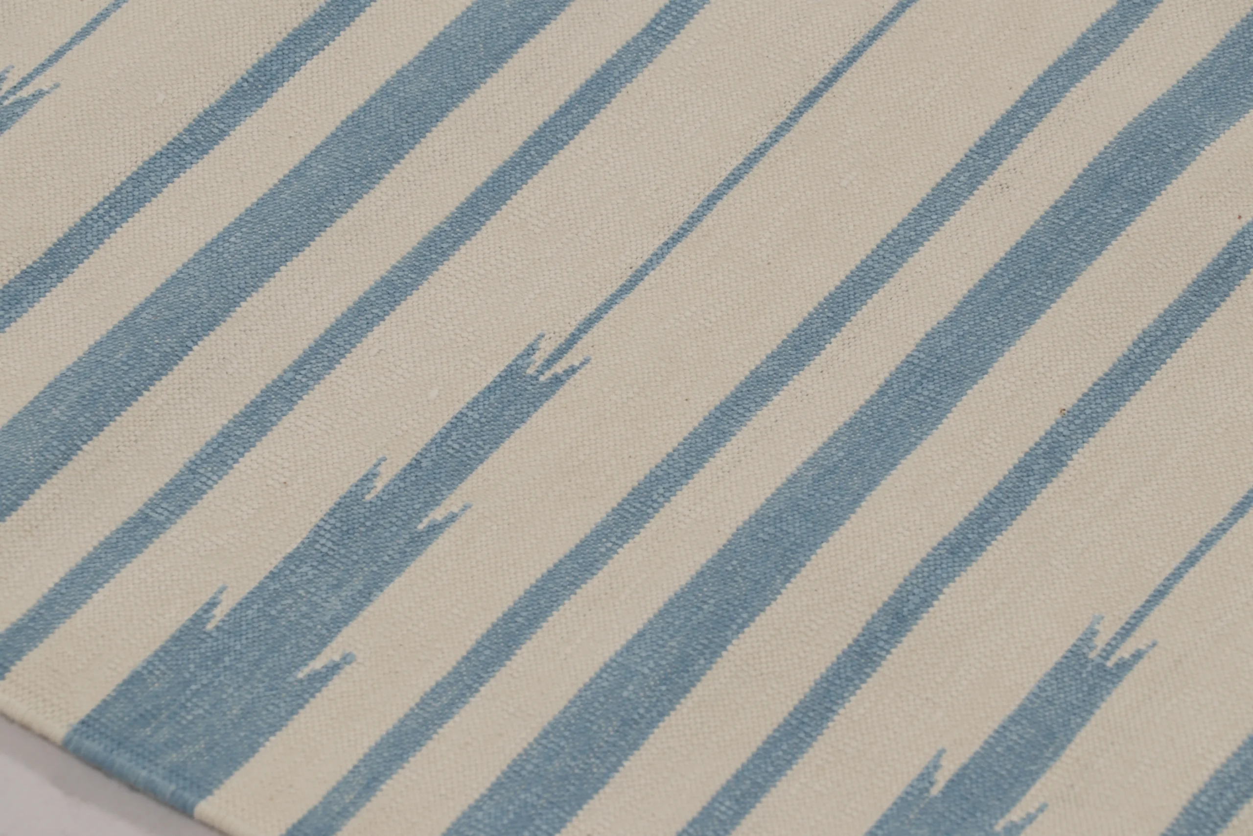 Contemporary Striped Dhurrie Flatweave Rug