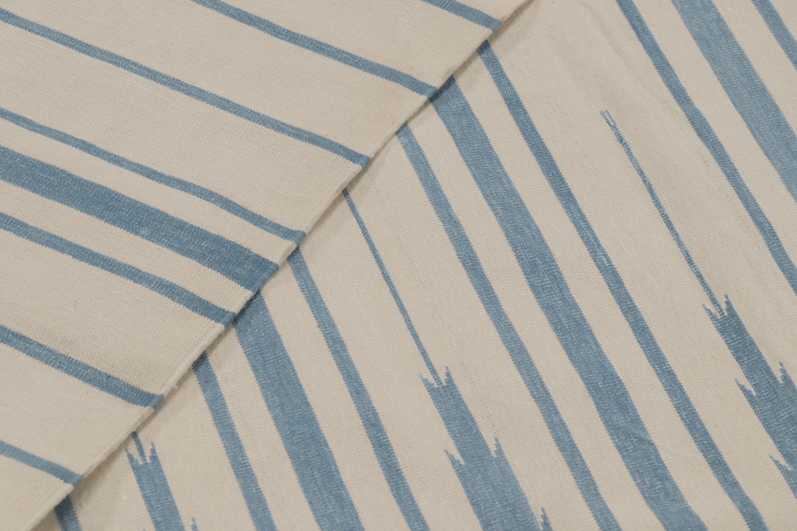 Contemporary Striped Dhurrie Flatweave Rug