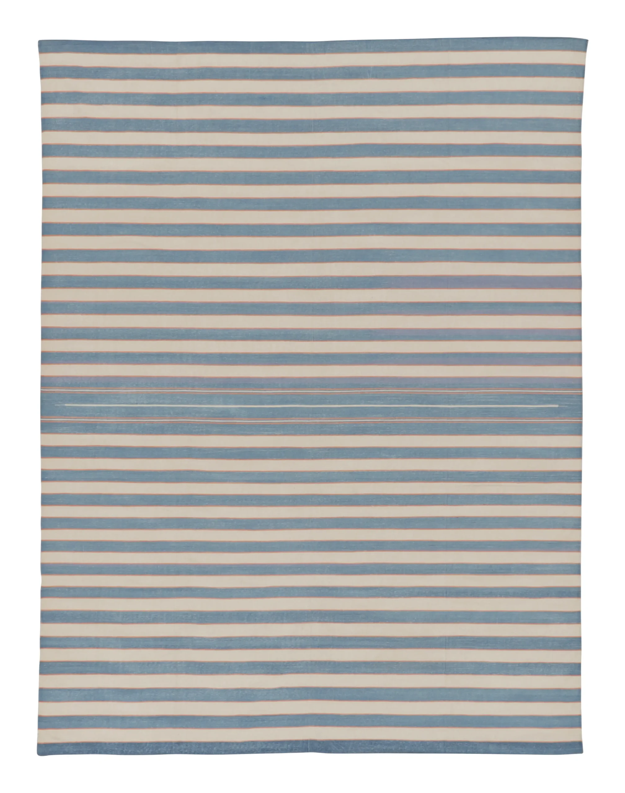 Contemporary Striped Dhurrie Flatweave Rug