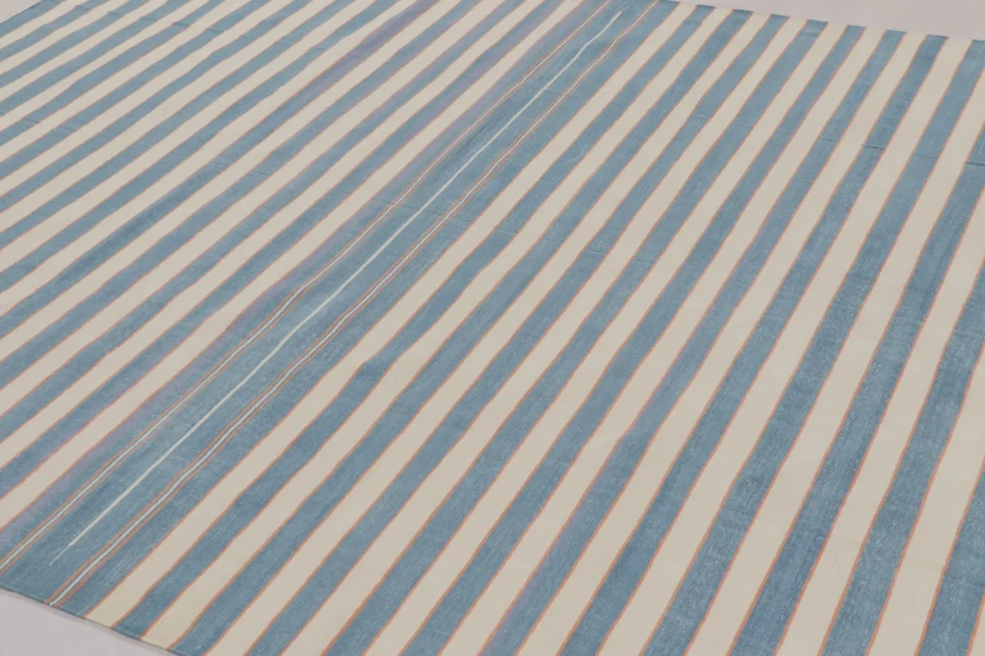 Contemporary Striped Dhurrie Flatweave Rug