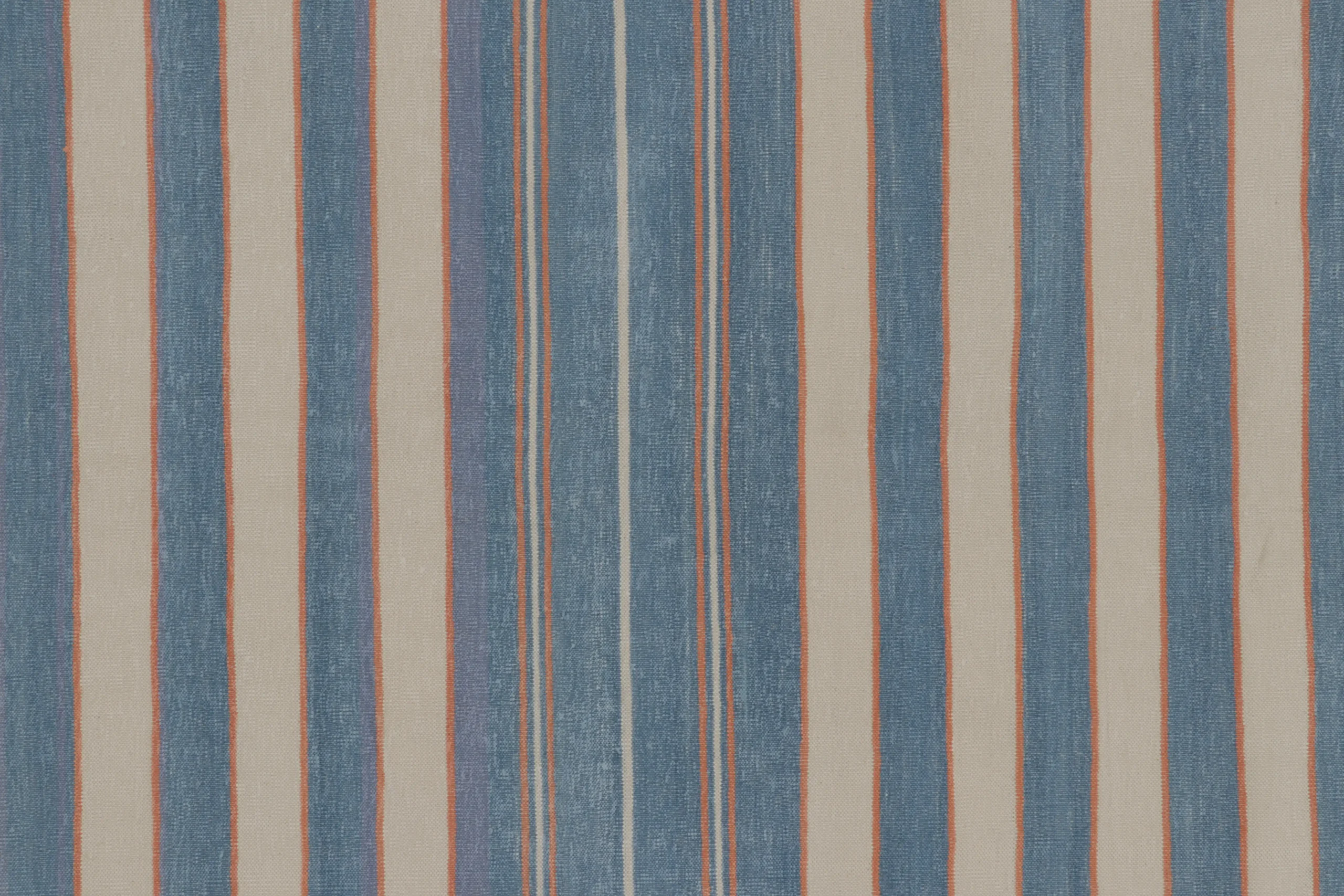 Contemporary Striped Dhurrie Flatweave Rug