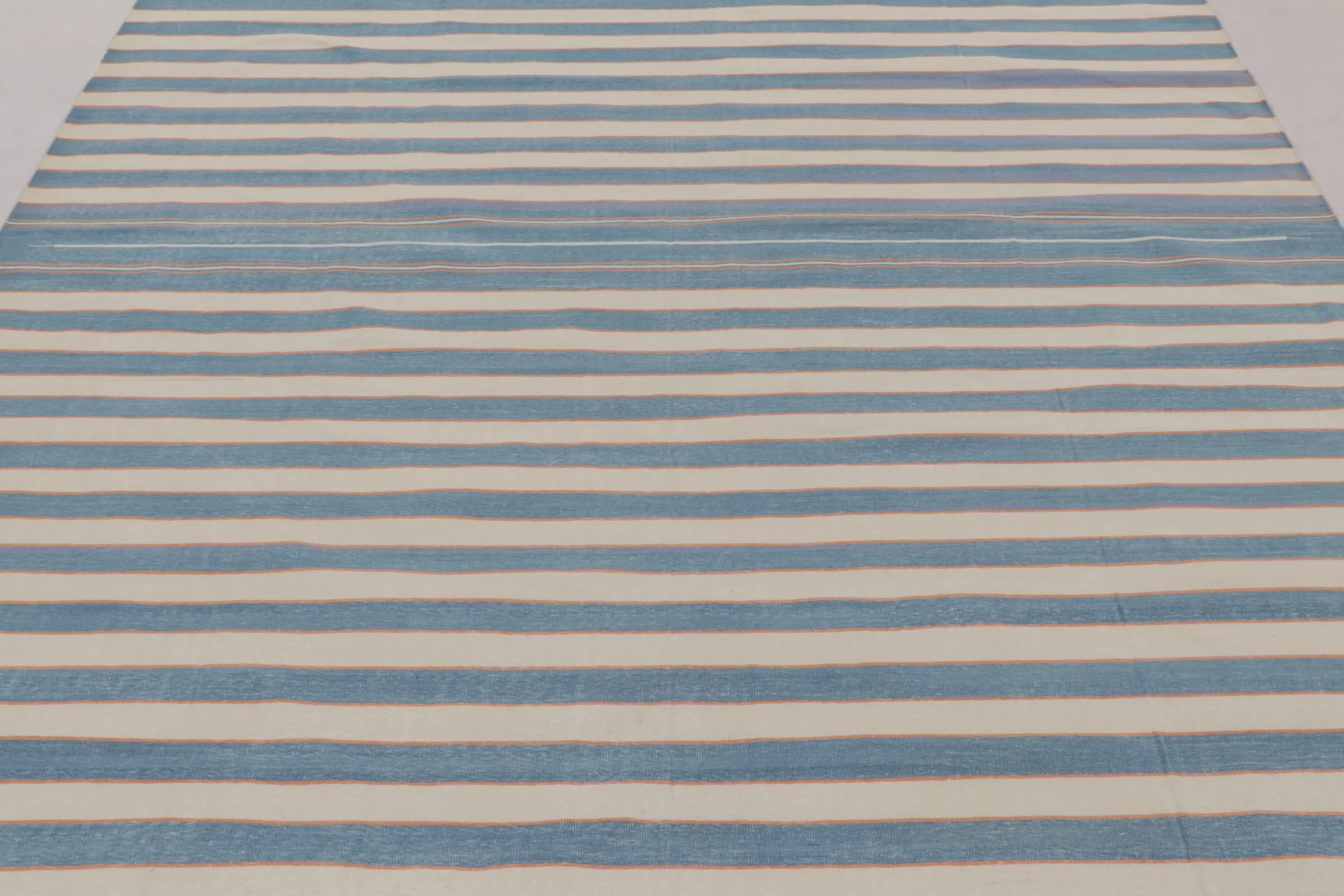 Contemporary Striped Dhurrie Flatweave Rug