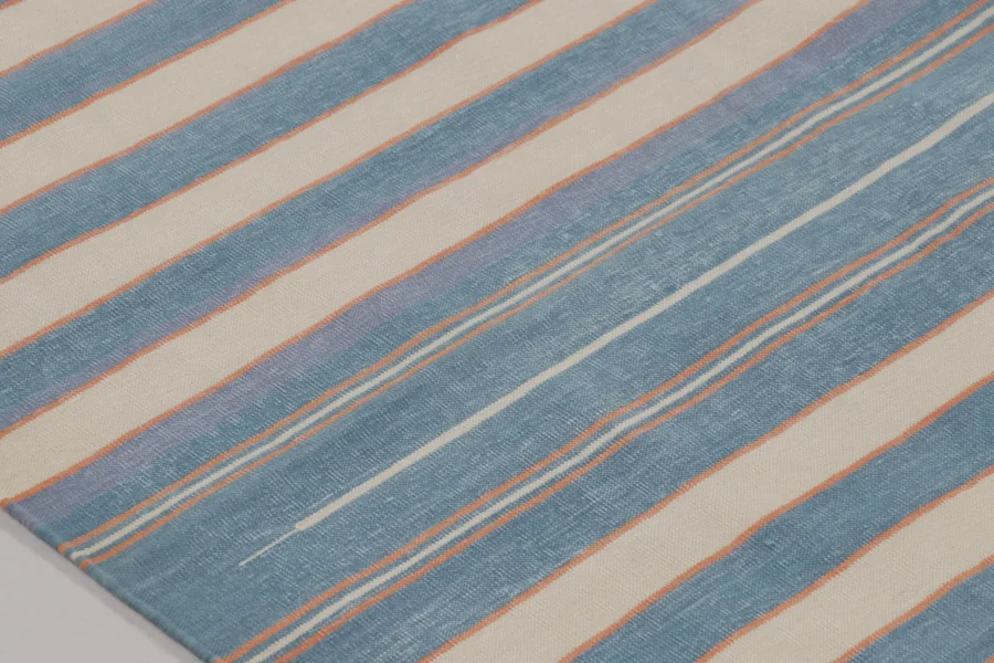Contemporary Striped Dhurrie Flatweave Rug