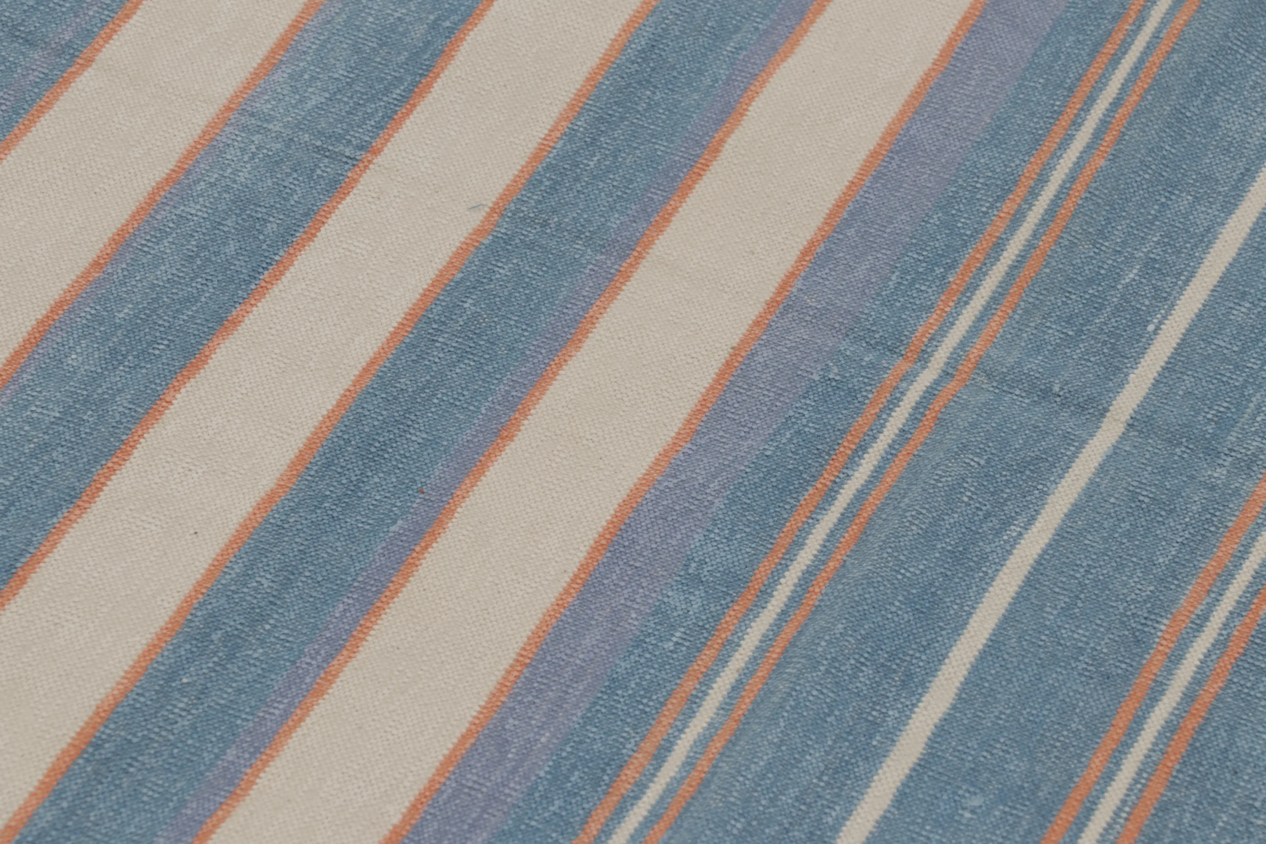 Contemporary Striped Dhurrie Flatweave Rug