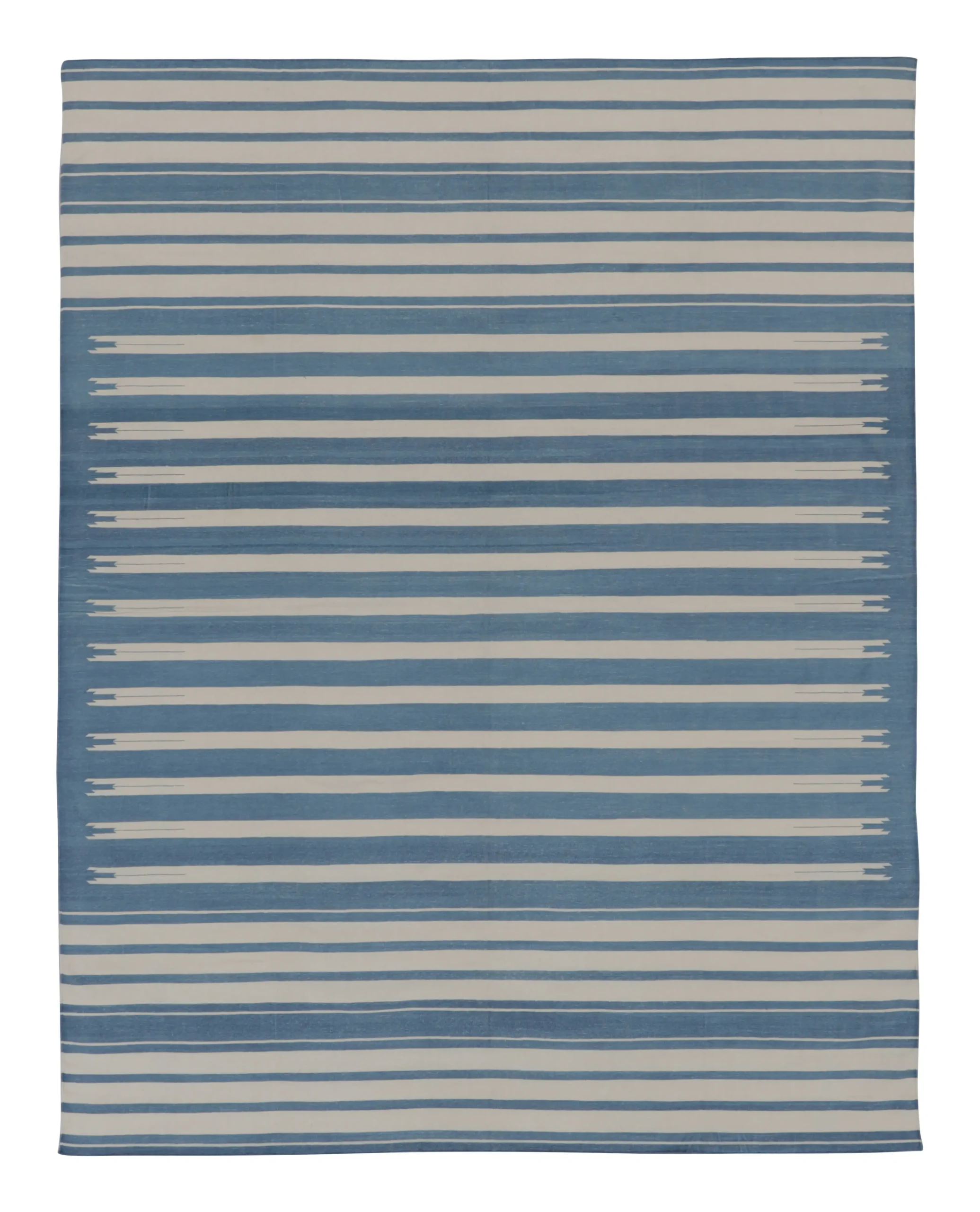 Contemporary Striped Dhurrie Flatweave Rug