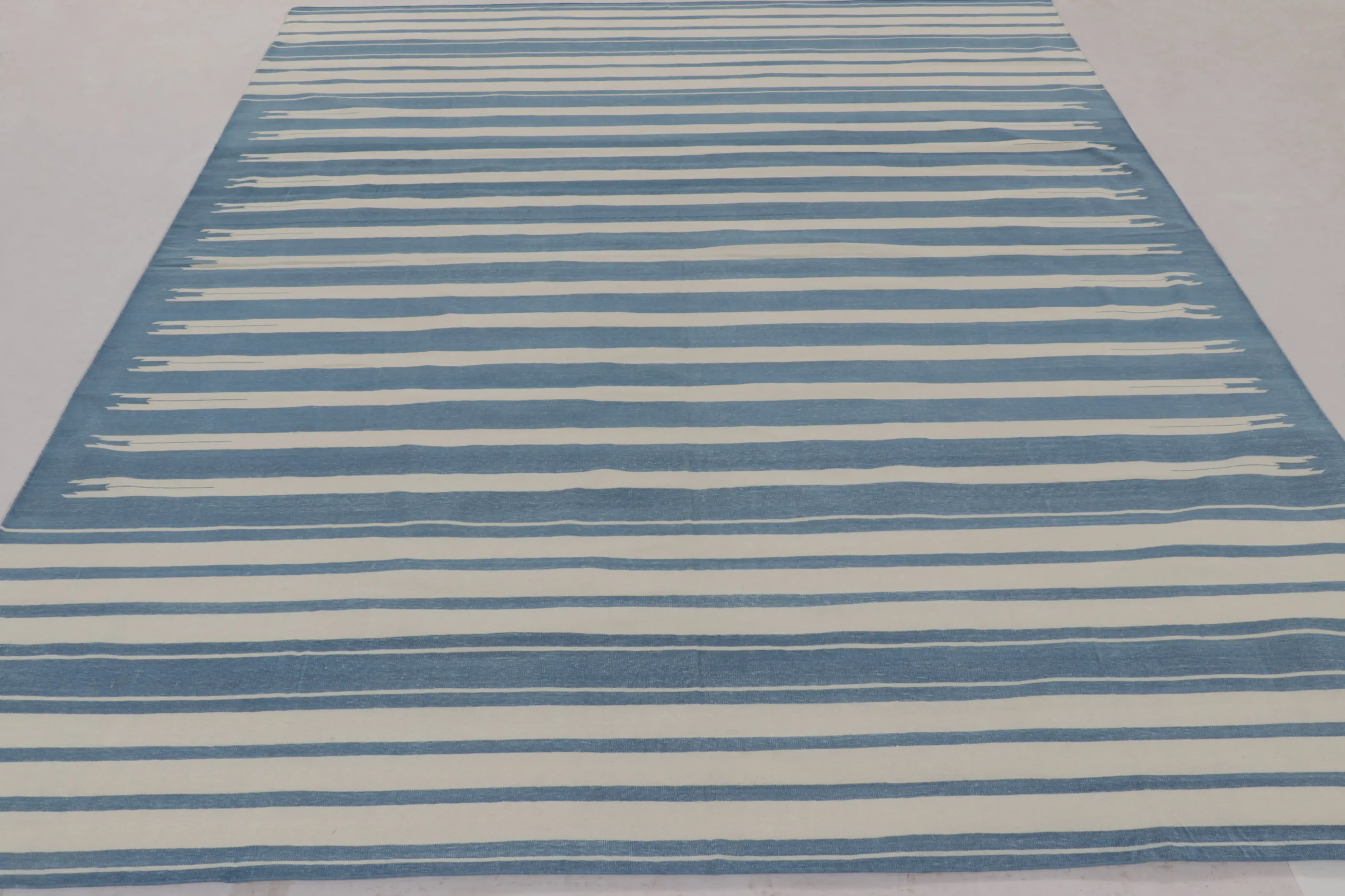 Contemporary Striped Dhurrie Flatweave Rug