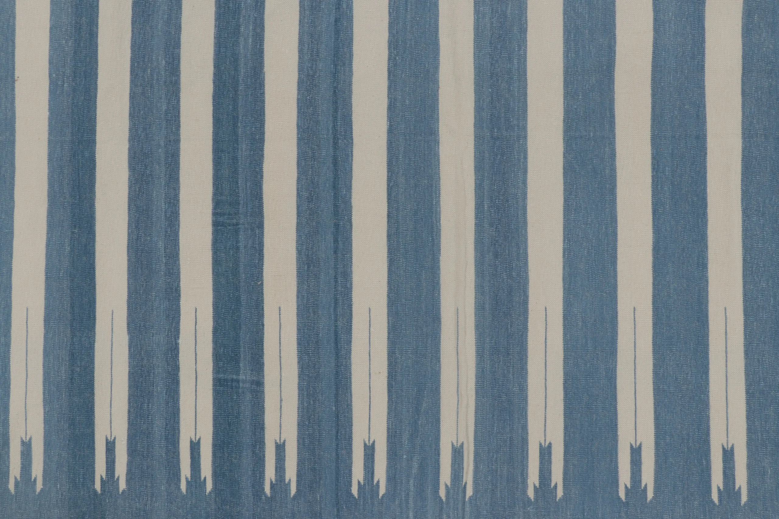 Contemporary Striped Dhurrie Flatweave Rug