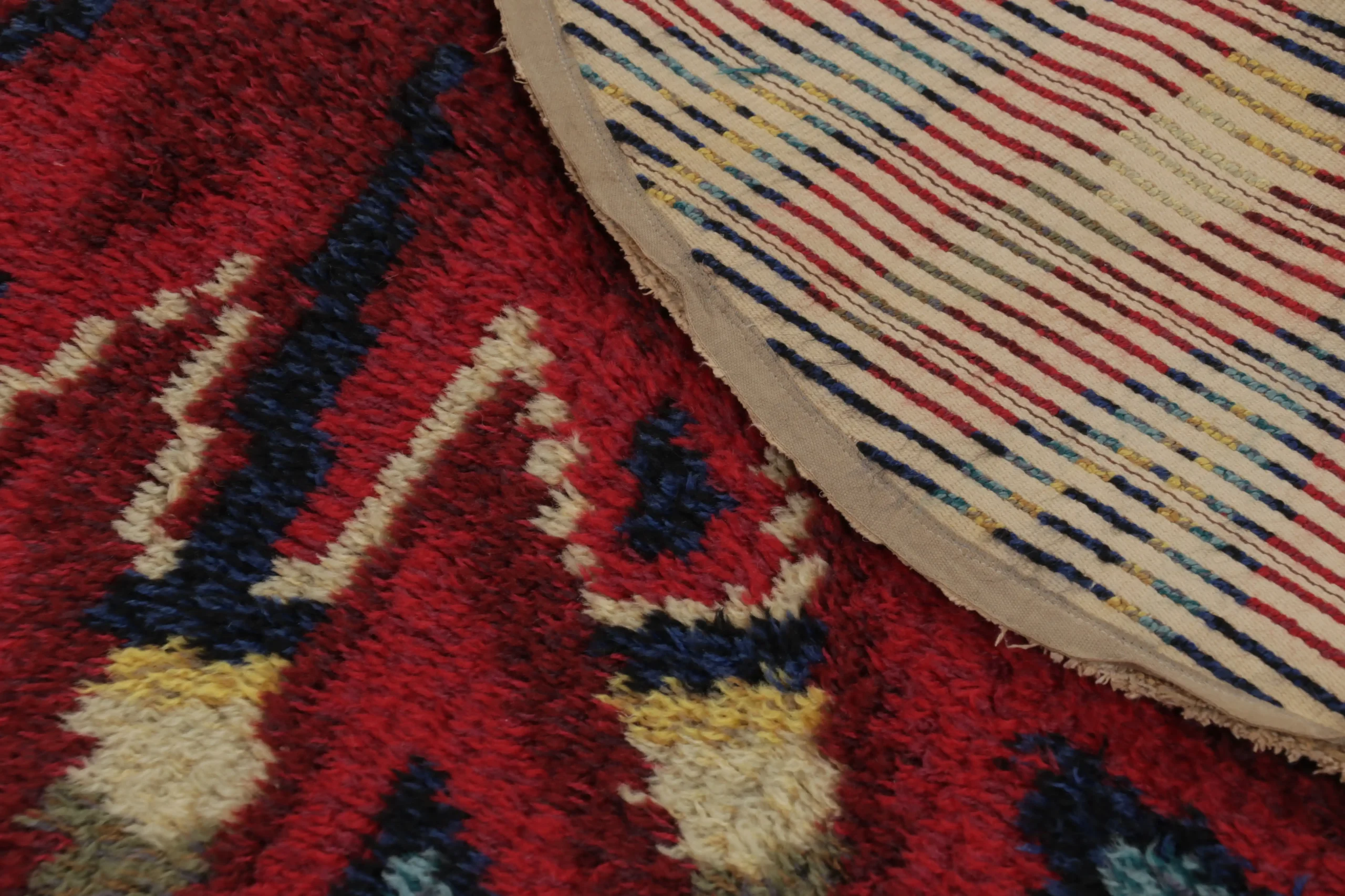 Vintage Swedish Rya Circle Rug