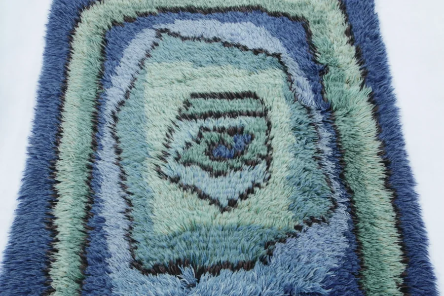 Vintage Swedish Rya Rug