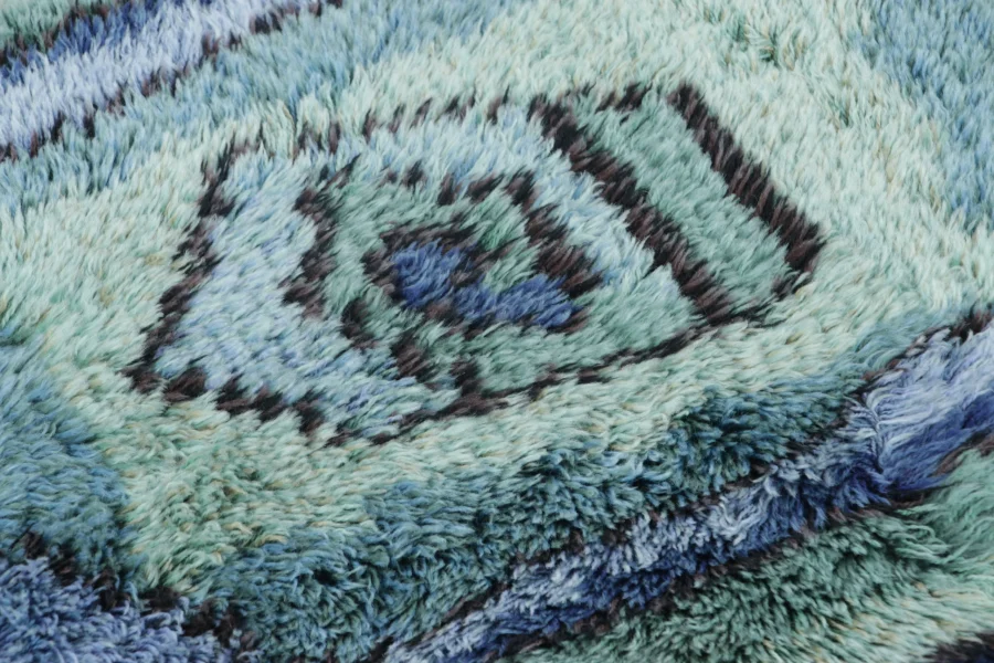 Vintage Swedish Rya Rug