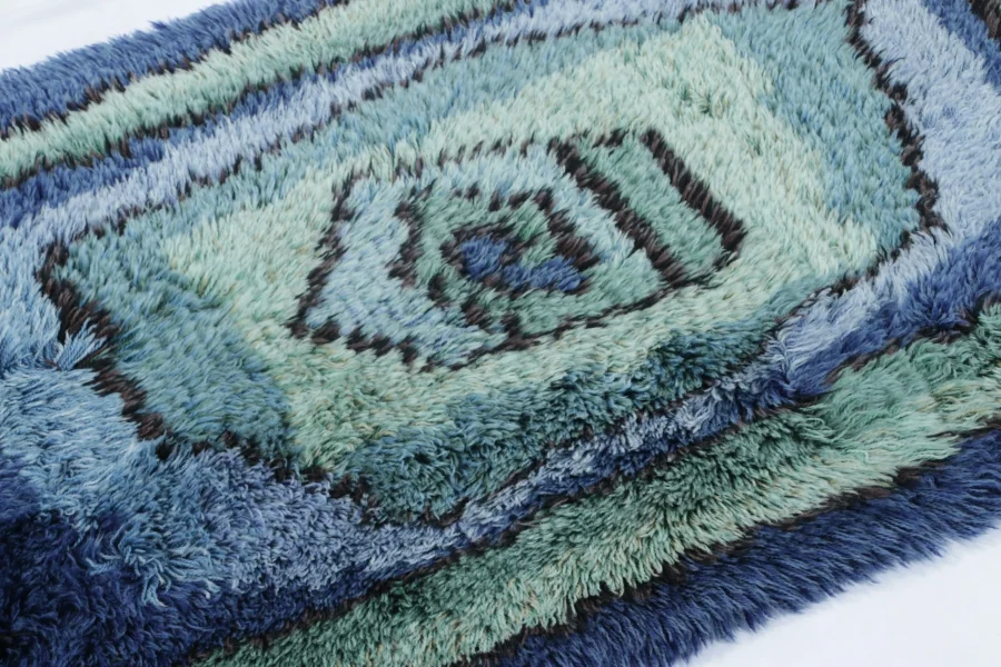 Vintage Swedish Rya Rug