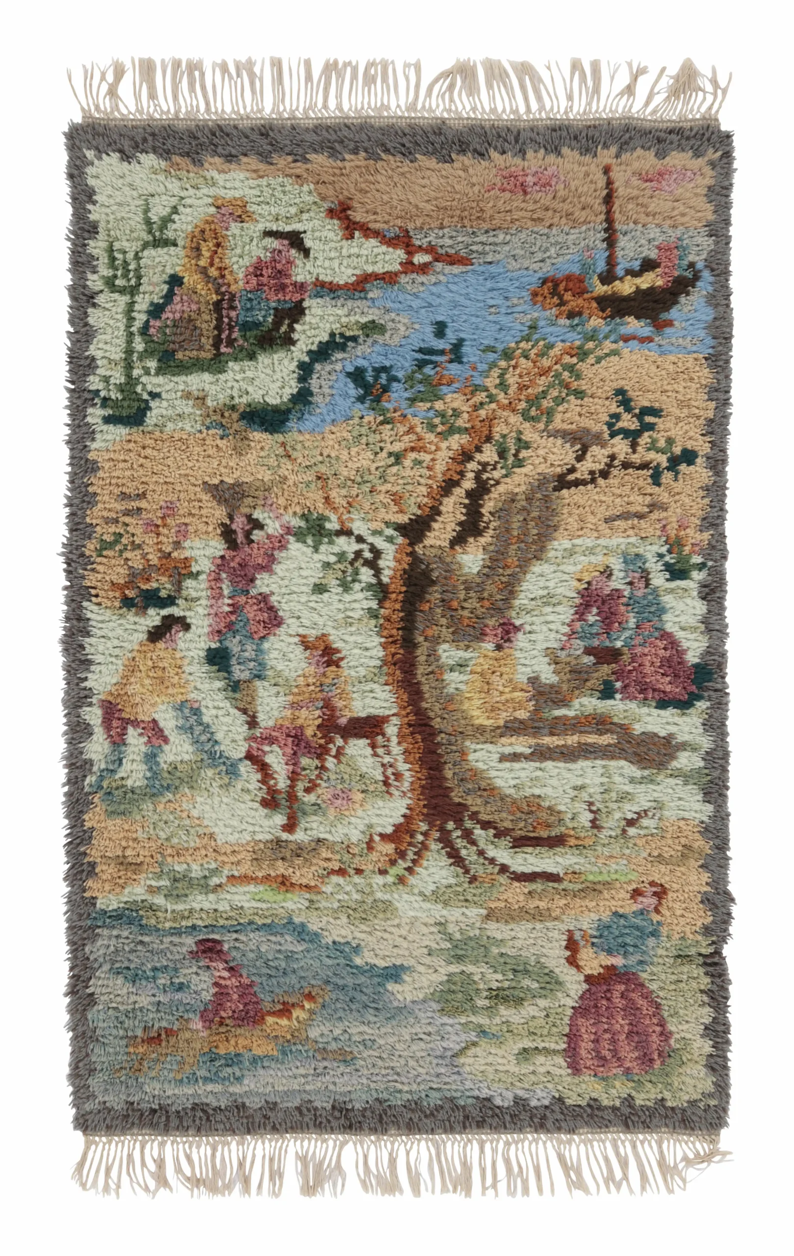 Vintage Swedish Rya Rug