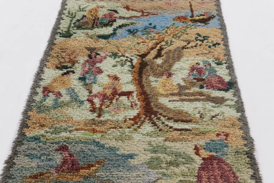 Vintage Swedish Rya Rug