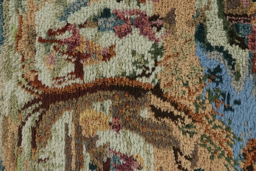 Vintage Swedish Rya Rug