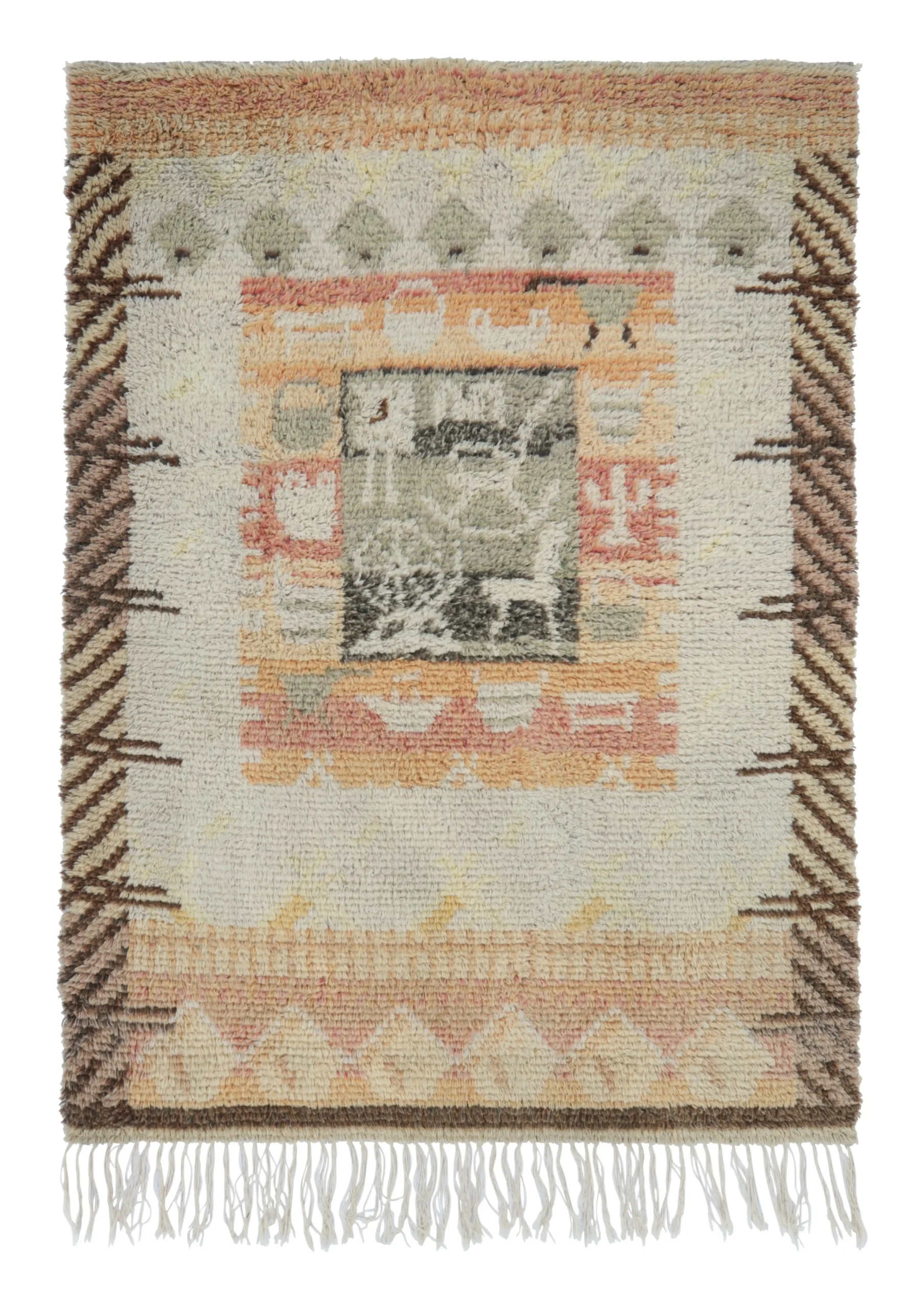 Vintage Swedish Rya Rug