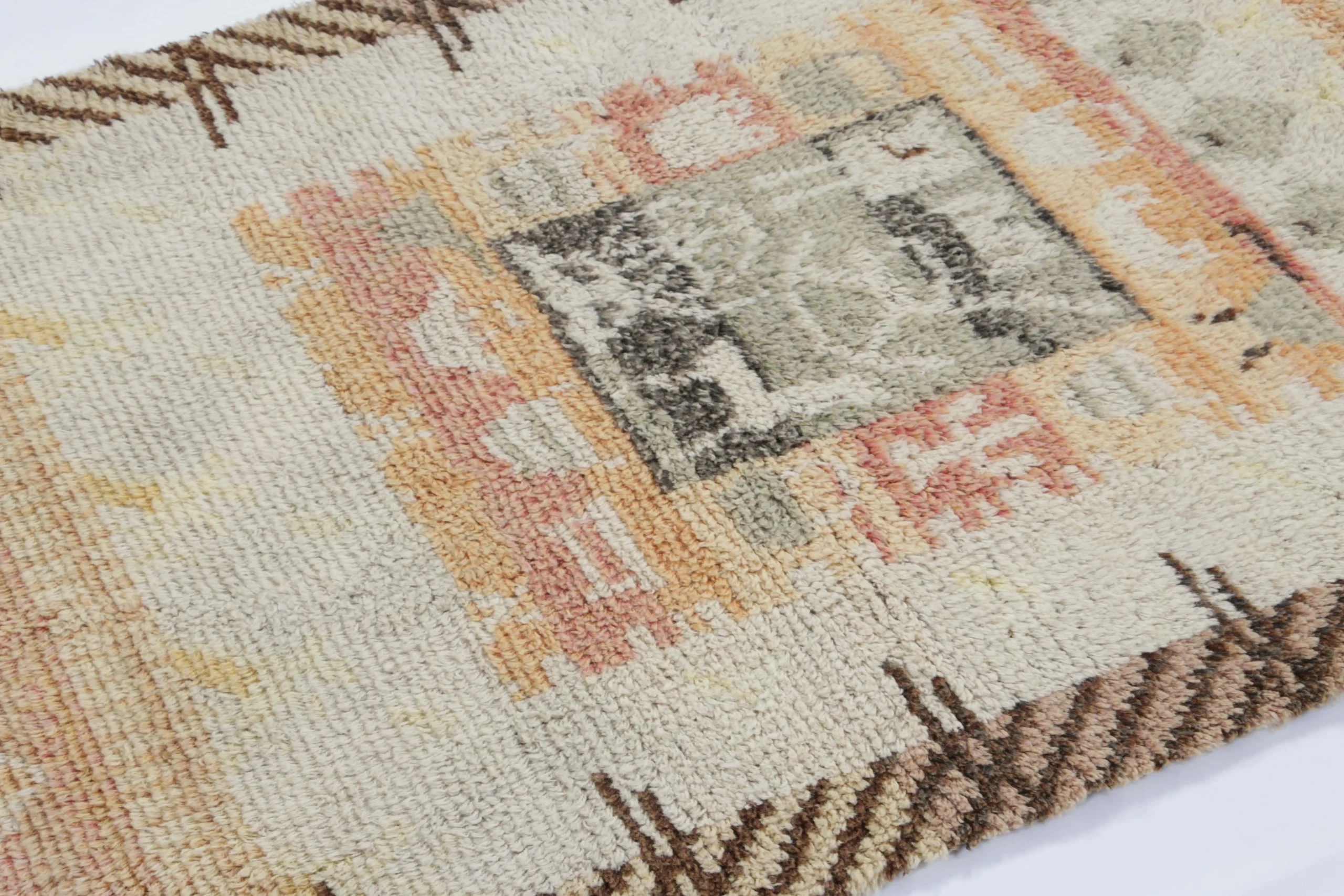 Vintage Swedish Rya Rug