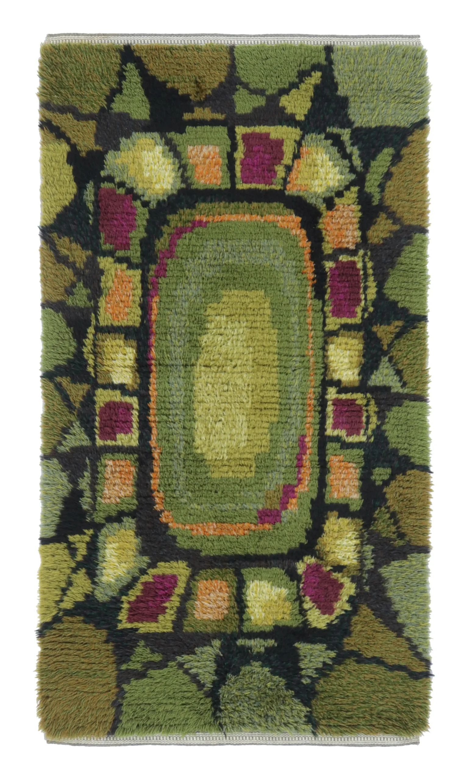 Vintage Swedish Rya Rug