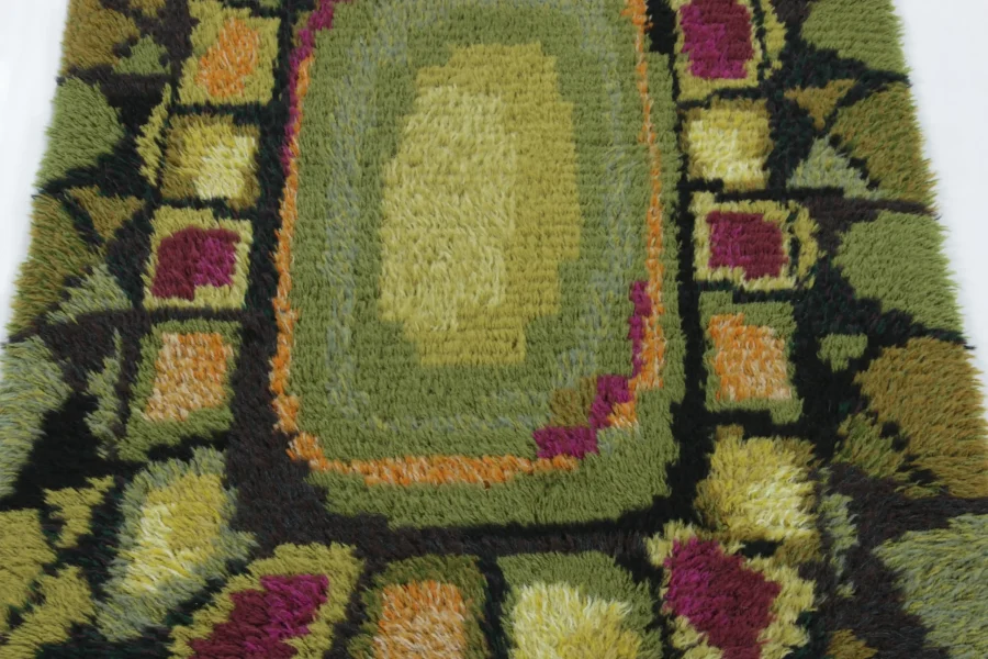 Vintage Swedish Rya Rug