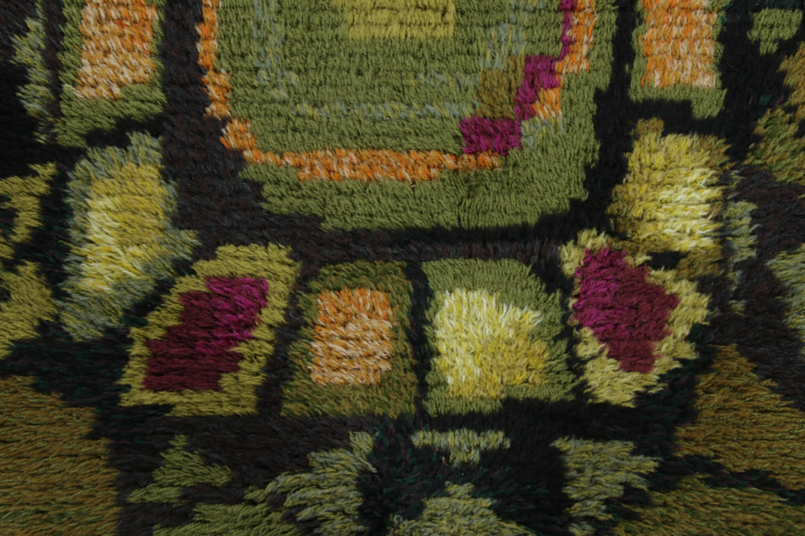Vintage Swedish Rya Rug