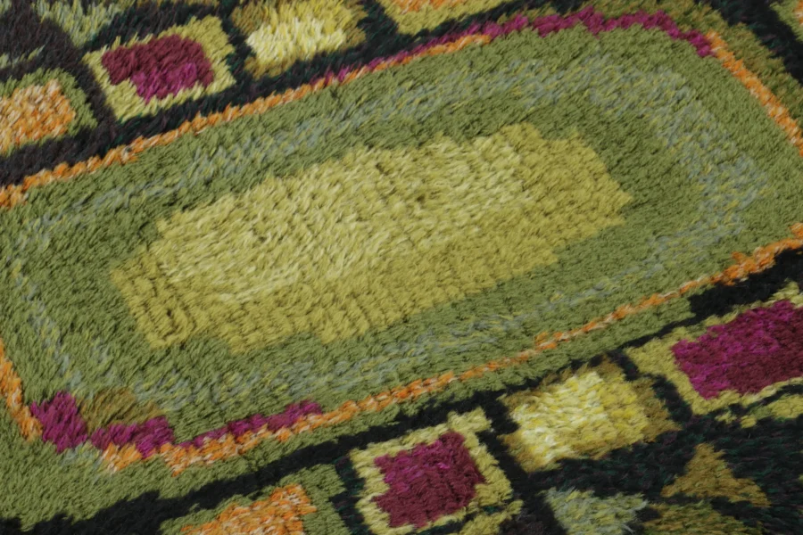 Vintage Swedish Rya Rug